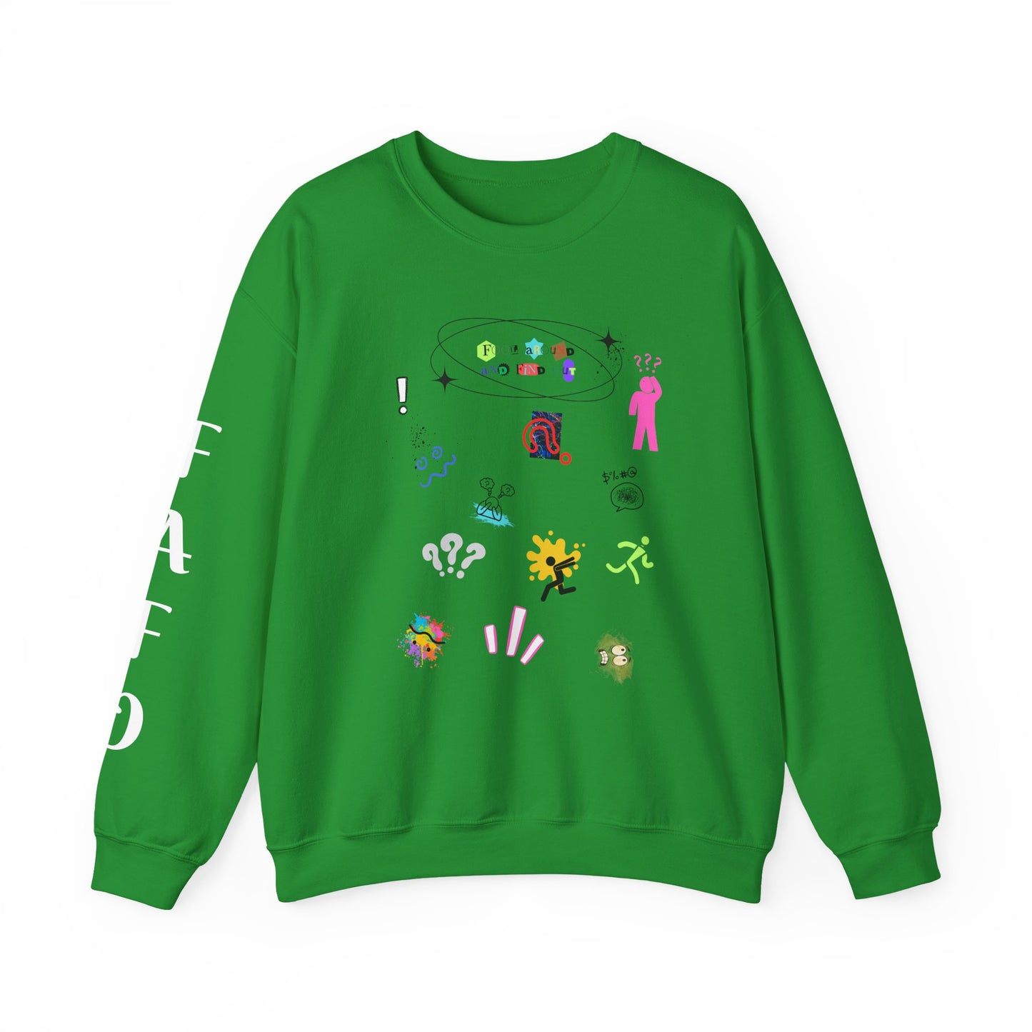 FAFO Comical and Colorful Design Unisex Crewneck Sweatshirt