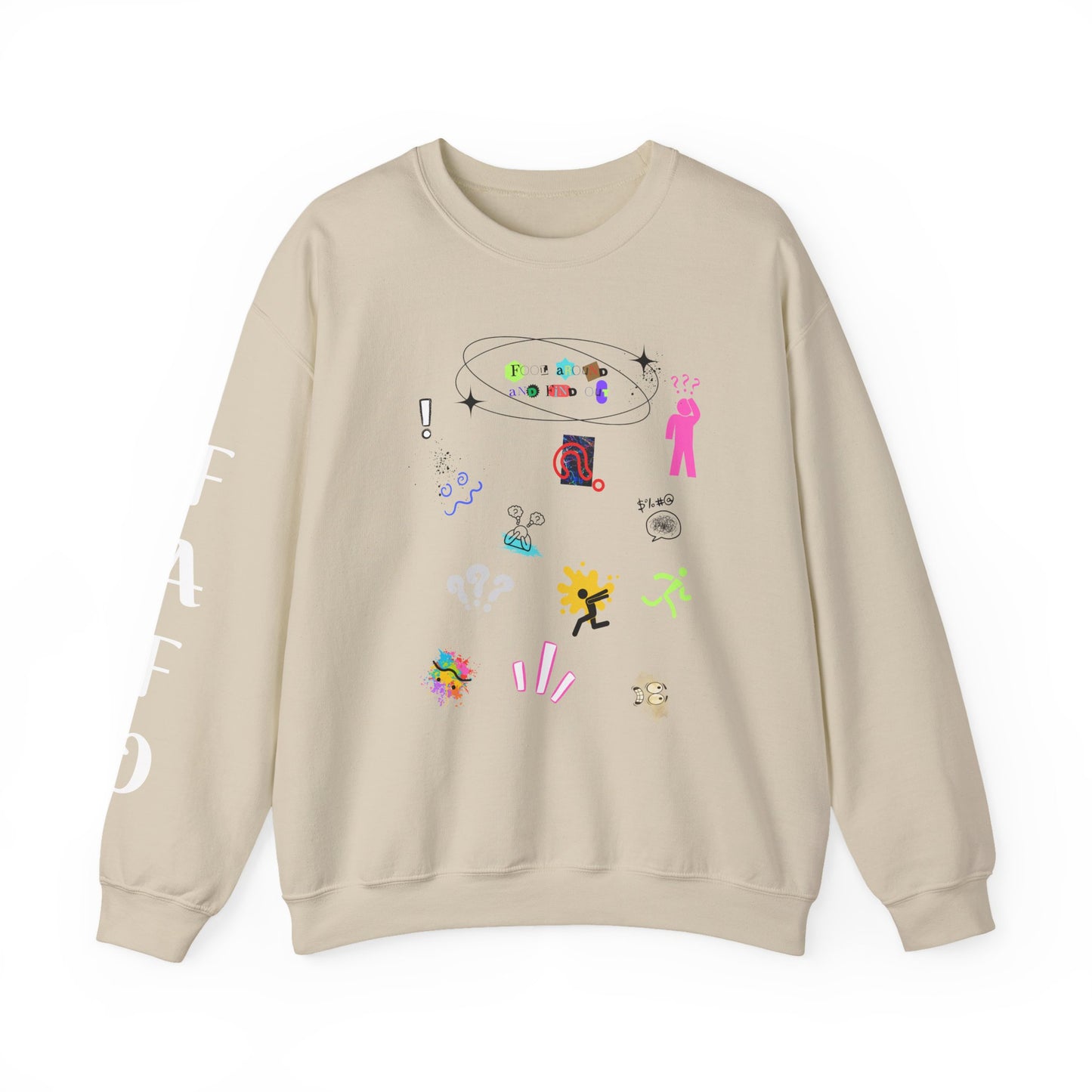 FAFO Comical and Colorful Design Unisex Crewneck Sweatshirt