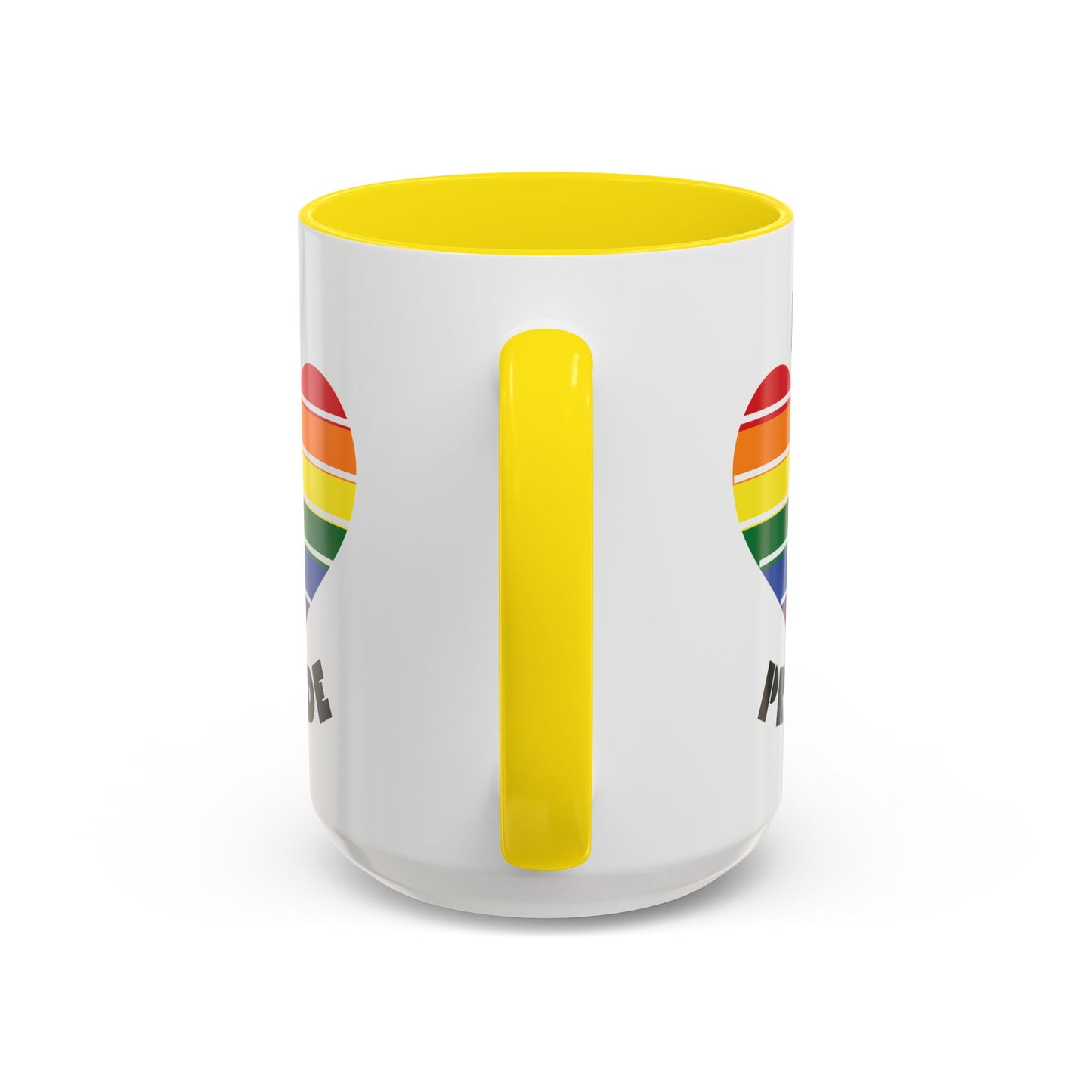 I Heart Pride Accent Coffee Mug – Rainbow Love 11/15oz