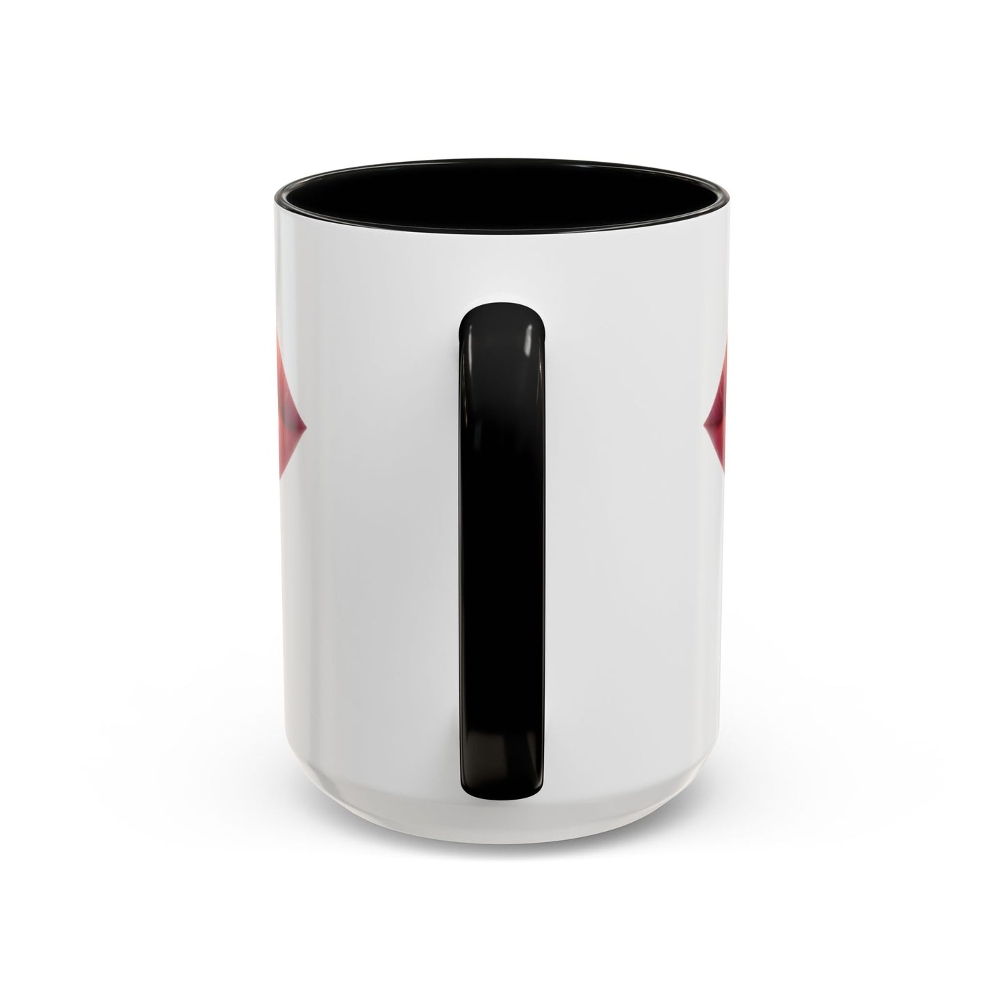 Candy Cane Kiss Accent Coffee Mug — "Sweet" Holiday Hot Cocoa Cup