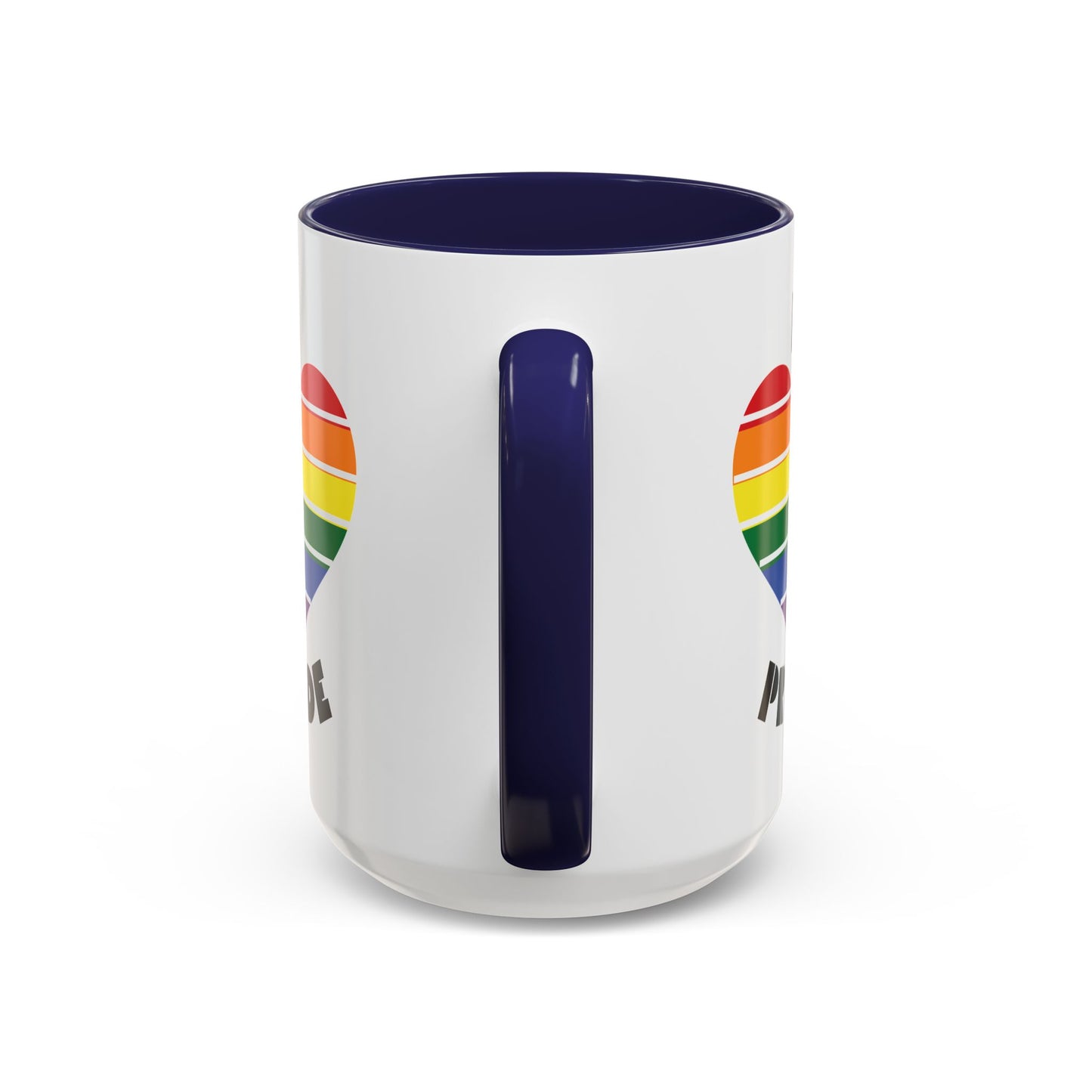 I Heart Pride Accent Coffee Mug – Rainbow Love 11/15oz
