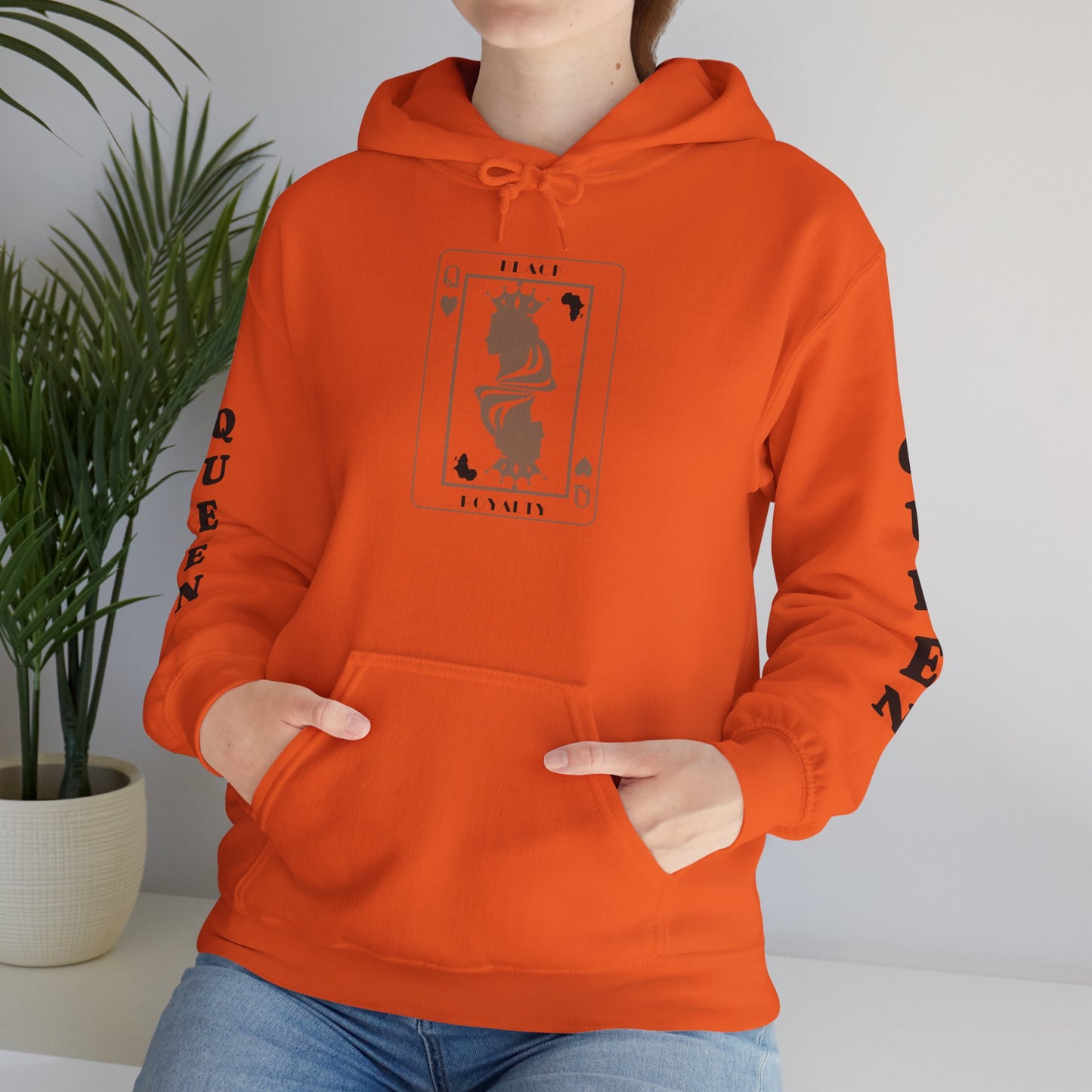 Queen of Hearts Card Hoodie — Graphic Playing Card Sweatshirt