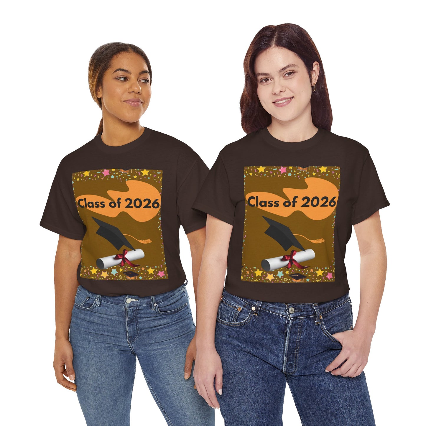 "Class of 2026" Graphic T-Shirt — Scroll, Graduation Cap, Class of 2026