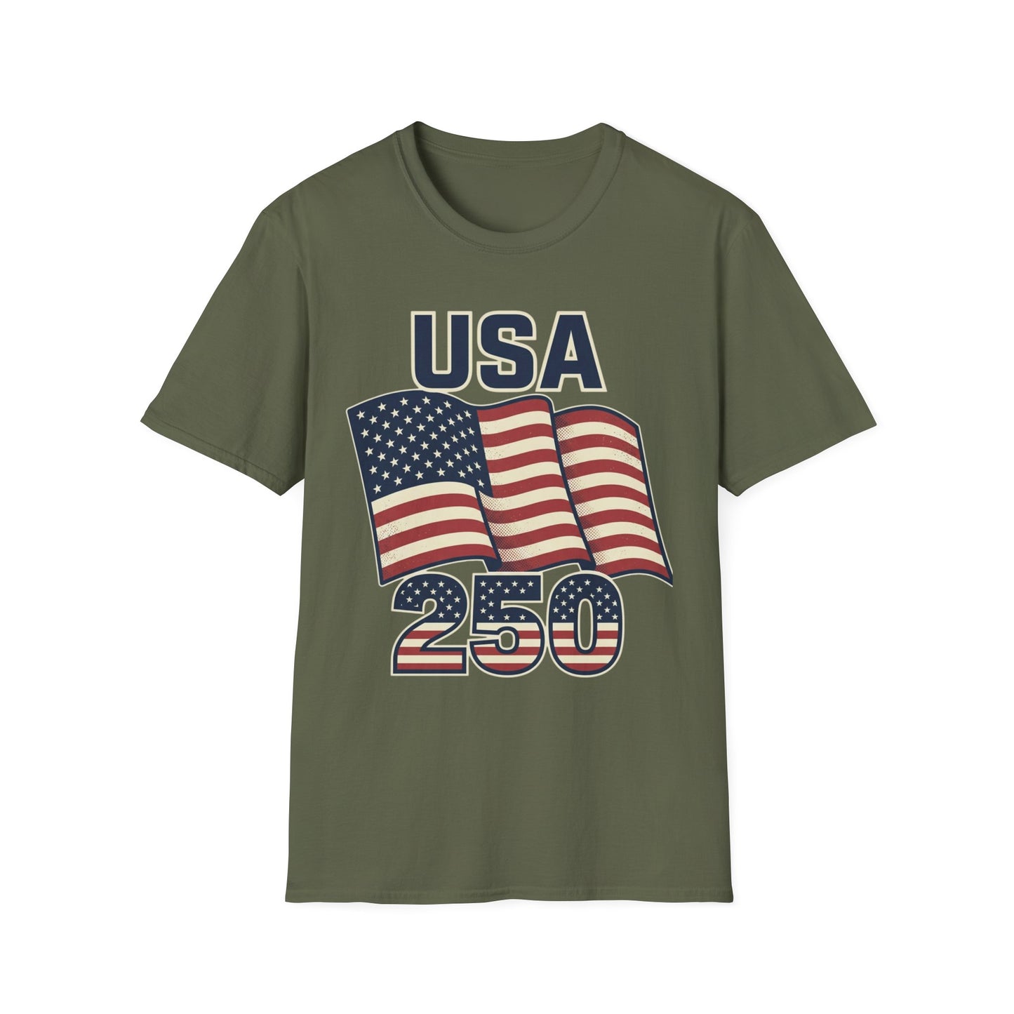 USA Flag T-Shirt — Patriotic 'USA 250' Graphic Tee