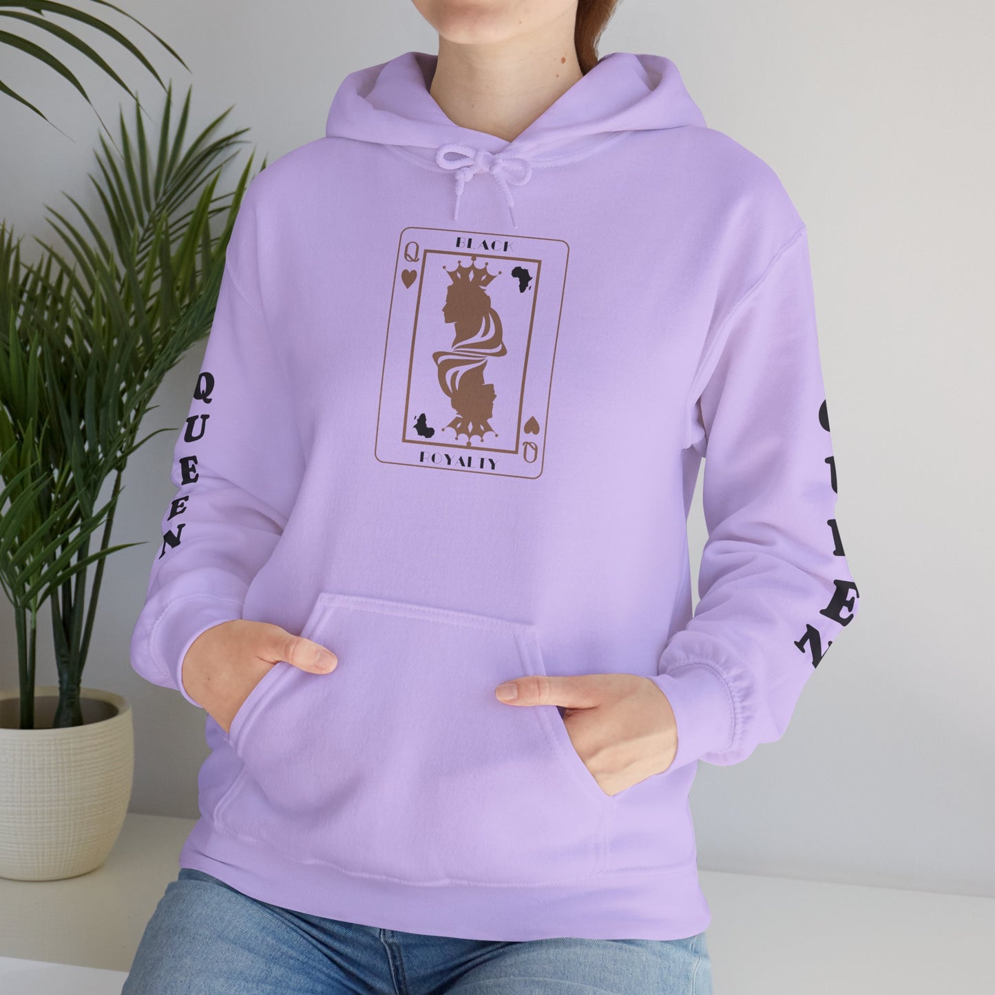 Queen of Hearts Card Hoodie — Graphic Playing Card Sweatshirt
