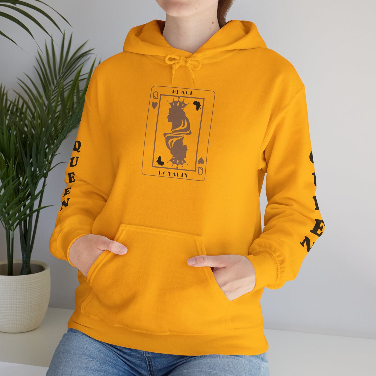 Queen of Hearts Card Hoodie — Graphic Playing Card Sweatshirt