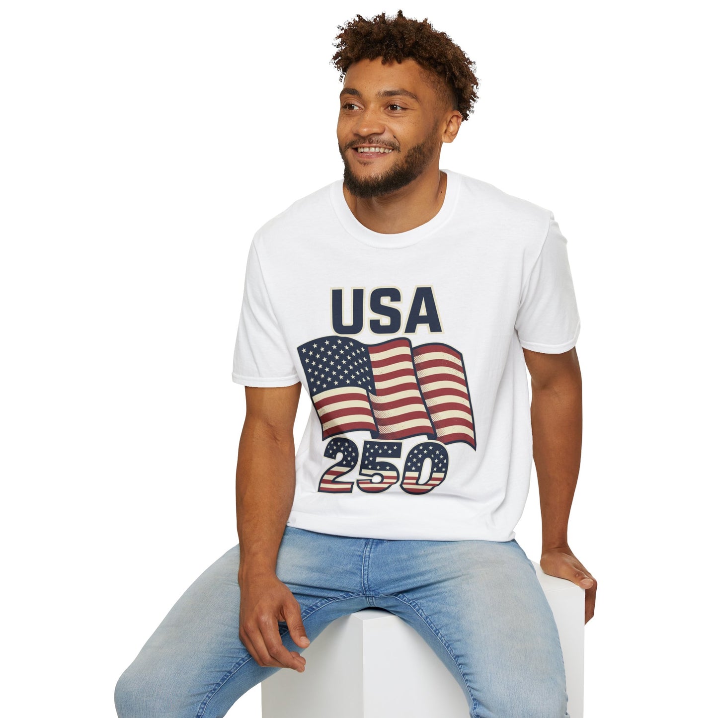 USA Flag T-Shirt — Patriotic 'USA 250' Graphic Tee