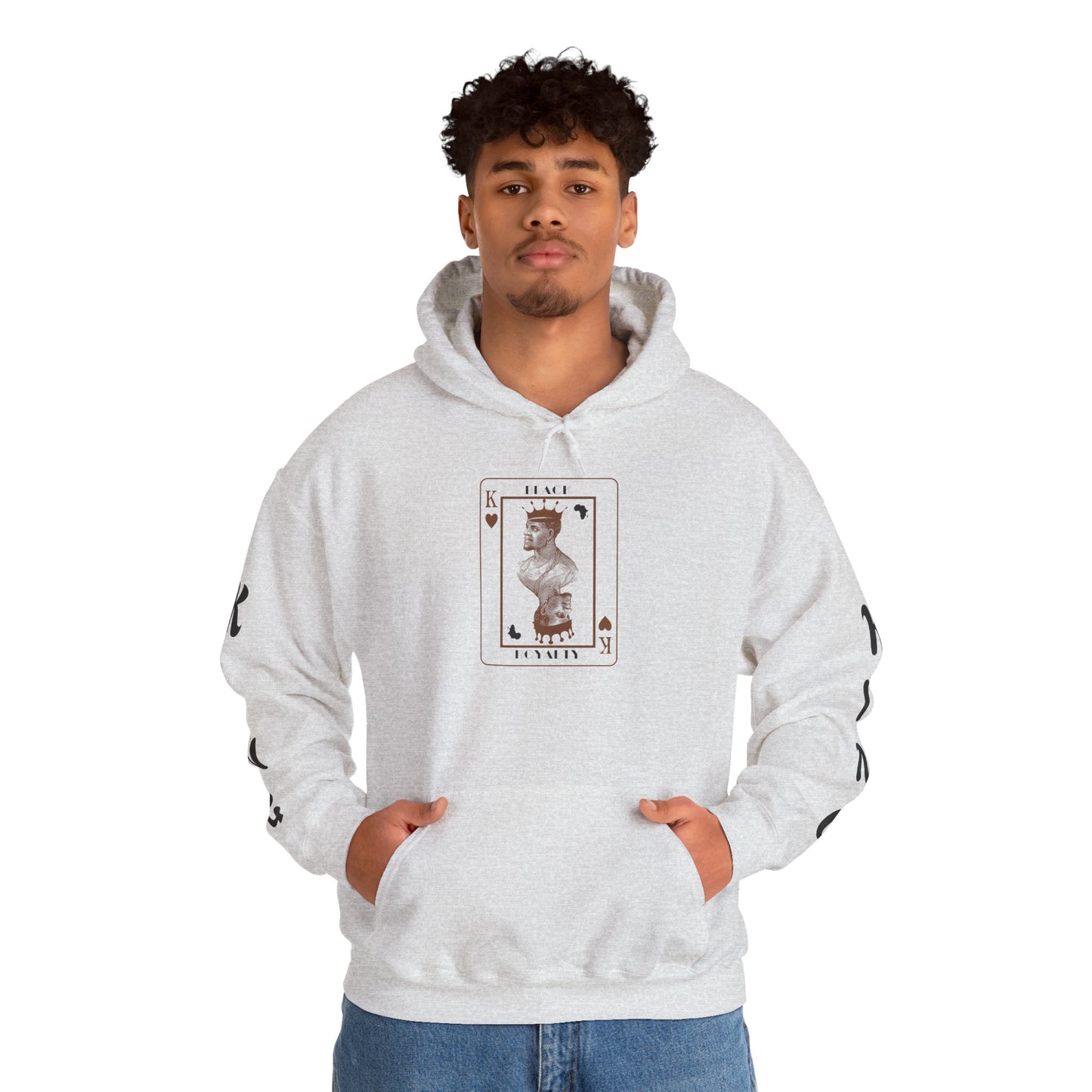 King of Hearts Hoodie — Classical Sculpture Playing Card Sweatshirt