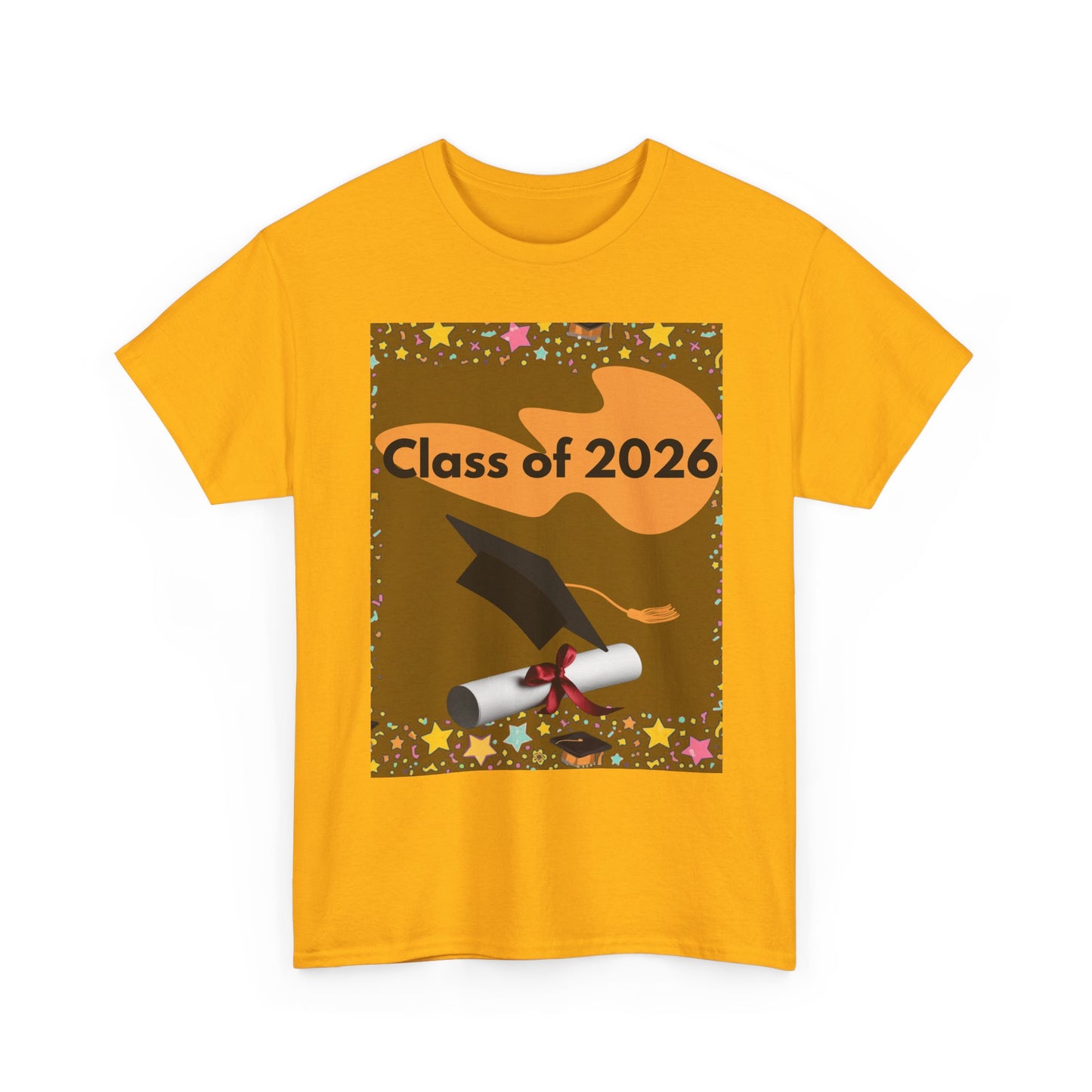 "Class of 2026" Graphic T-Shirt — Scroll, Graduation Cap, Class of 2026