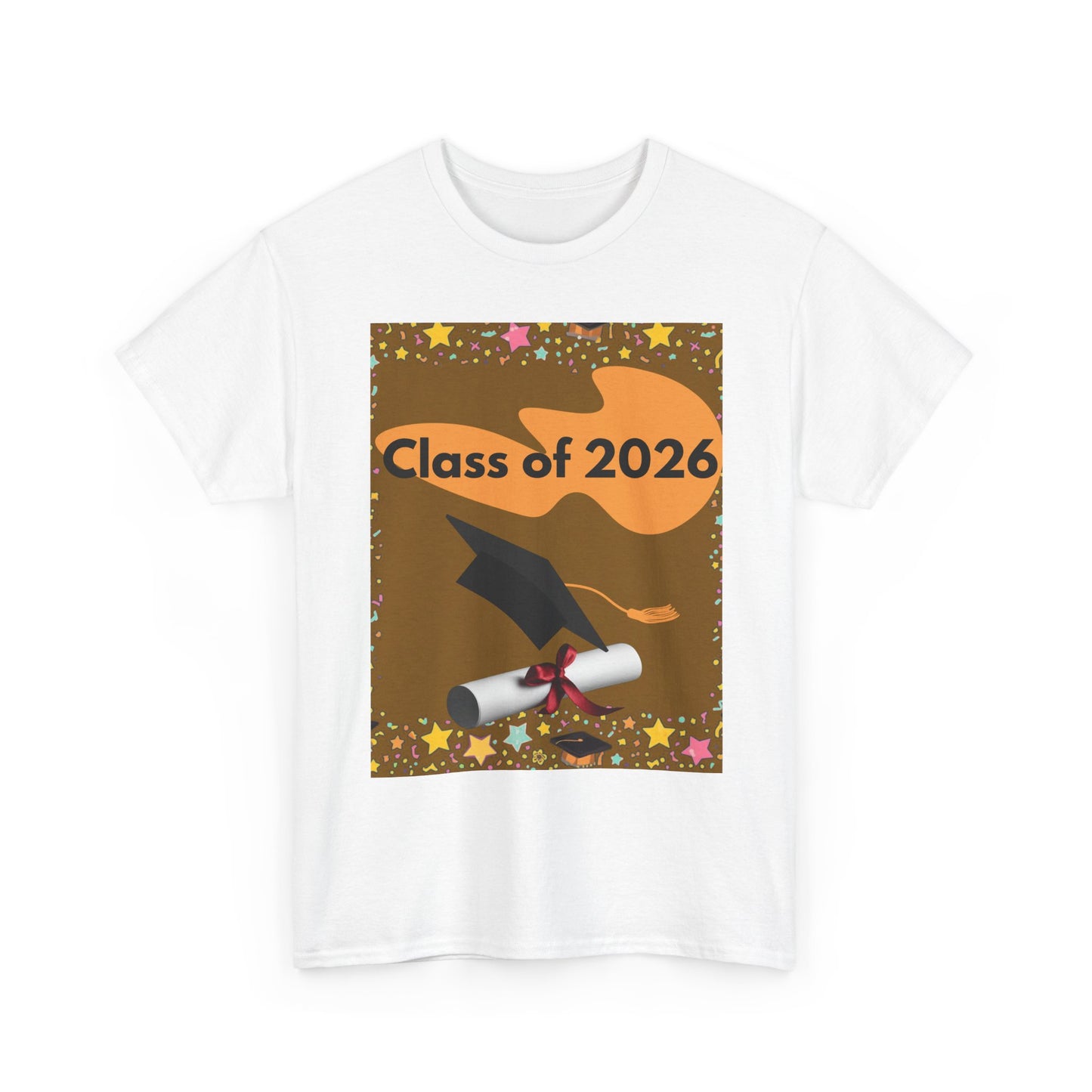 "Class of 2026" Graphic T-Shirt — Scroll, Graduation Cap, Class of 2026