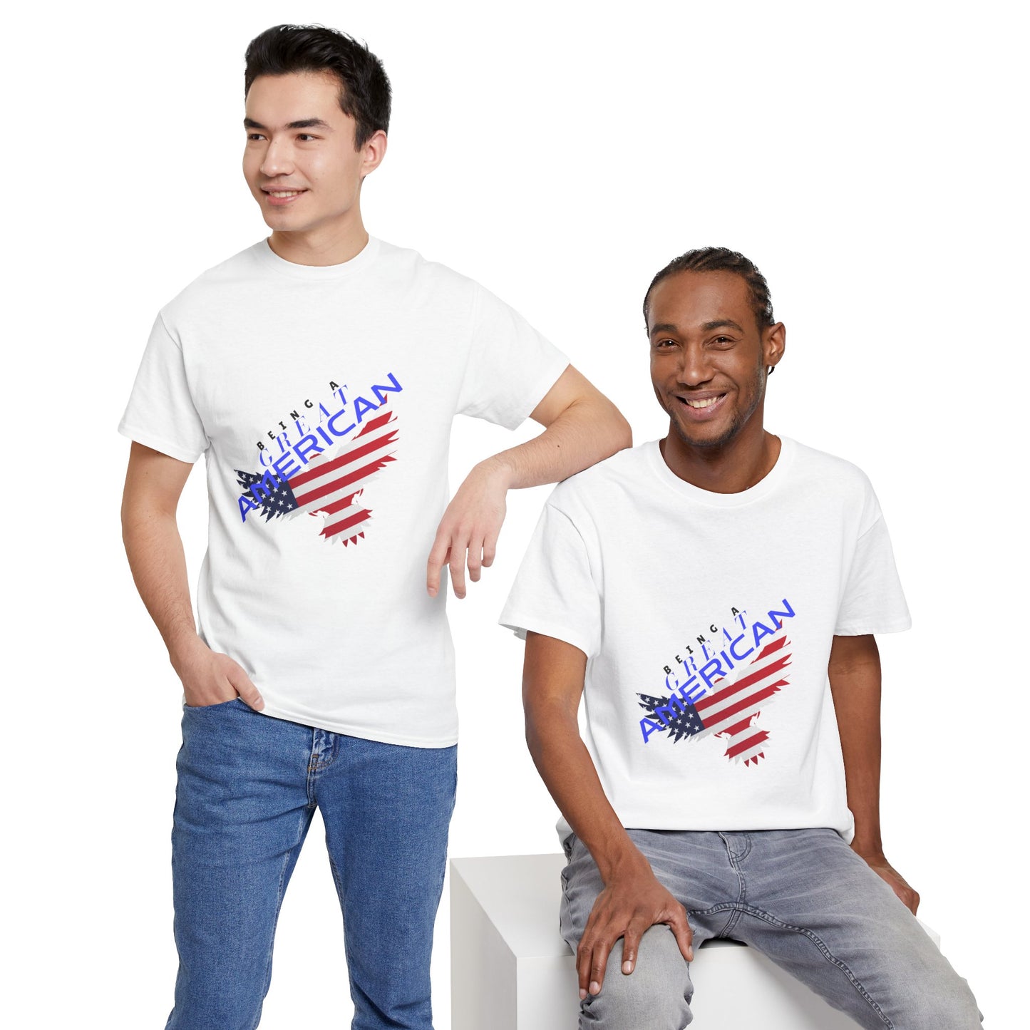 Patriotic American Flag Tee | Unisex Cotton Shirt, American Pride, Casual Summer Wear, Being a Good American Series