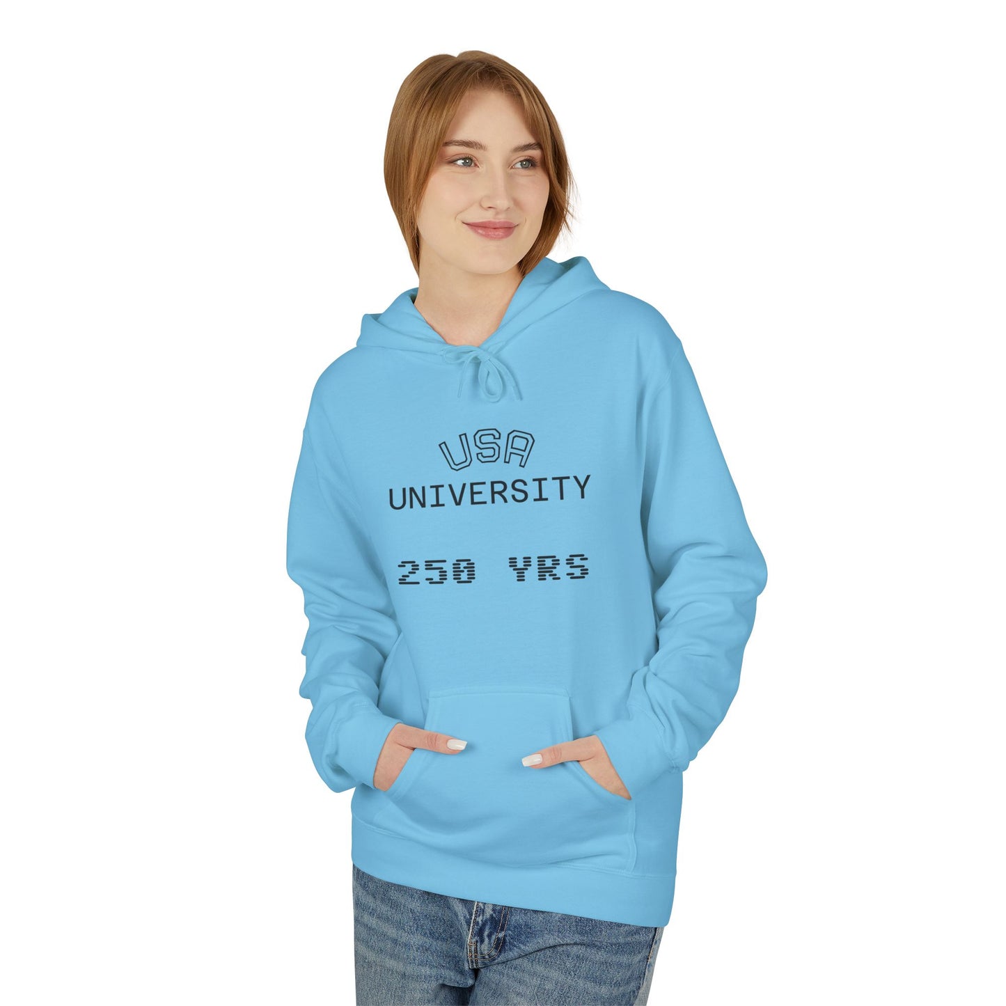 USA University 250 Yrs Hoodie — Patriotic Political Statement Graphic