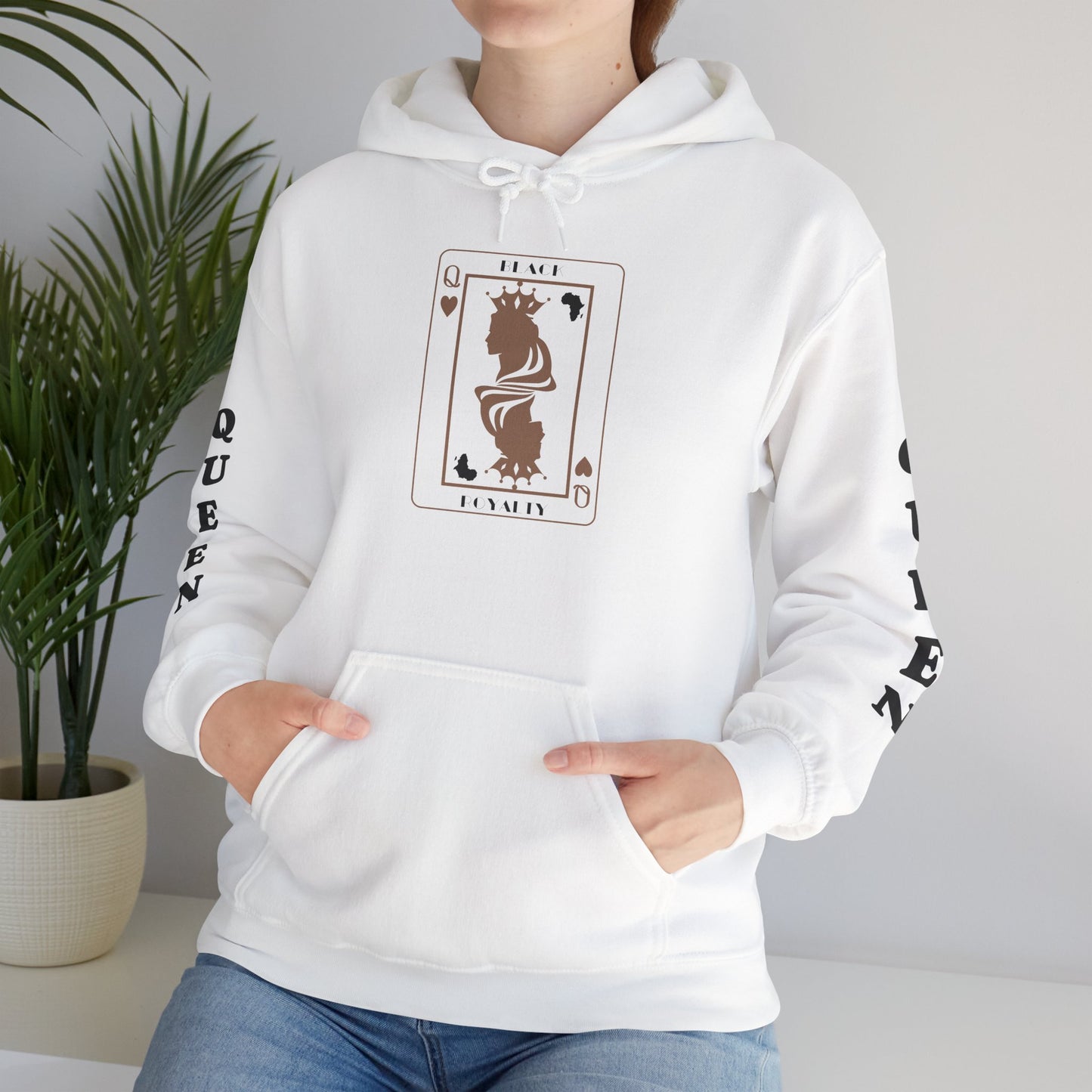 Queen of Hearts Card Hoodie — Graphic Playing Card Sweatshirt