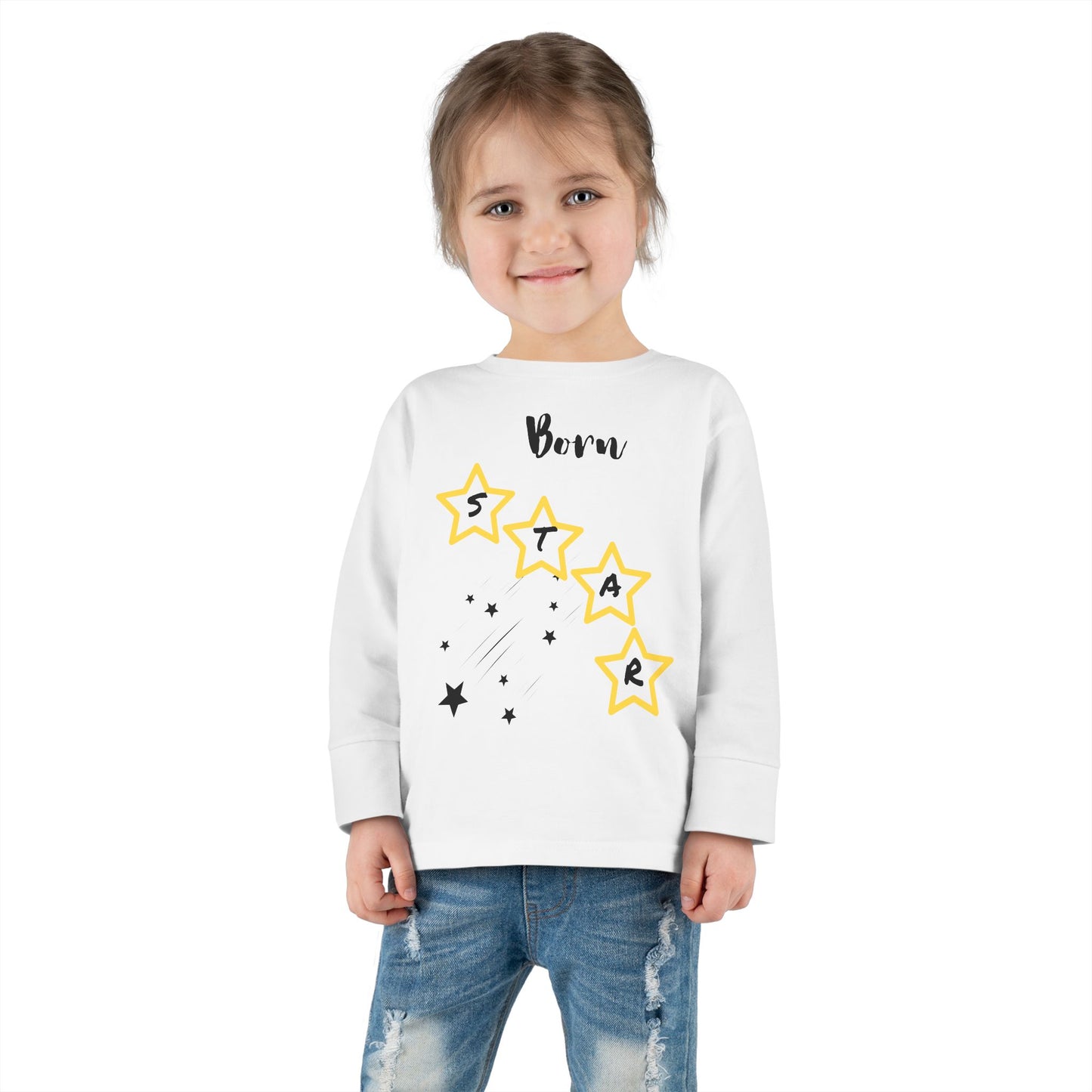 Toddler Long Sleeve Tee - Born Star Graphic Shirt