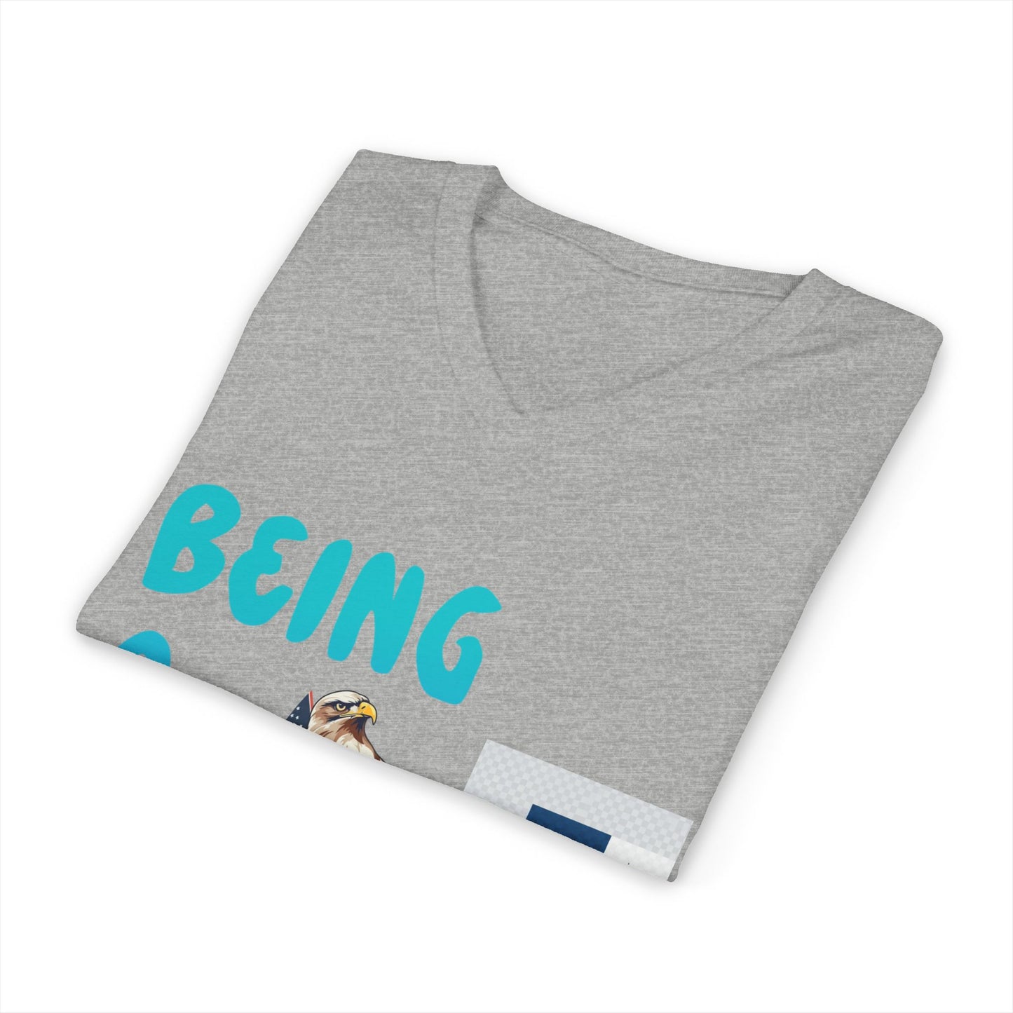 Unisex V-Neck Tee: Being a Great American T-Shirt, Patriotic Apparel, Gift, American Pride Shirt, Casual Wear