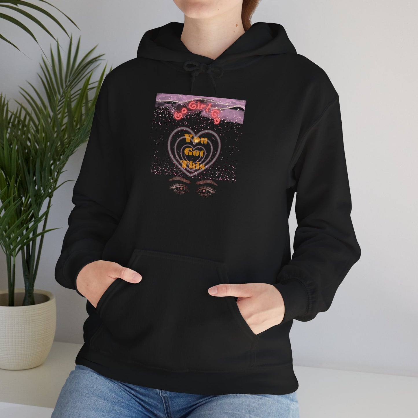 Go Girl University Hoodie — 'You Got This' Motivational Pink Graphic Hoodie