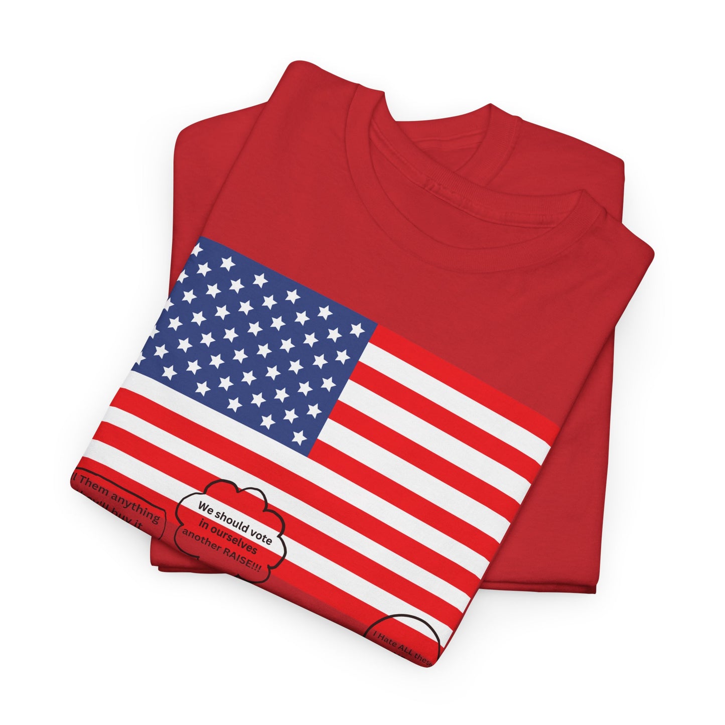 Patriotic 'Vote' Graphic Tee — American Flag Politicians-Lizard Forms Encouraging Voting