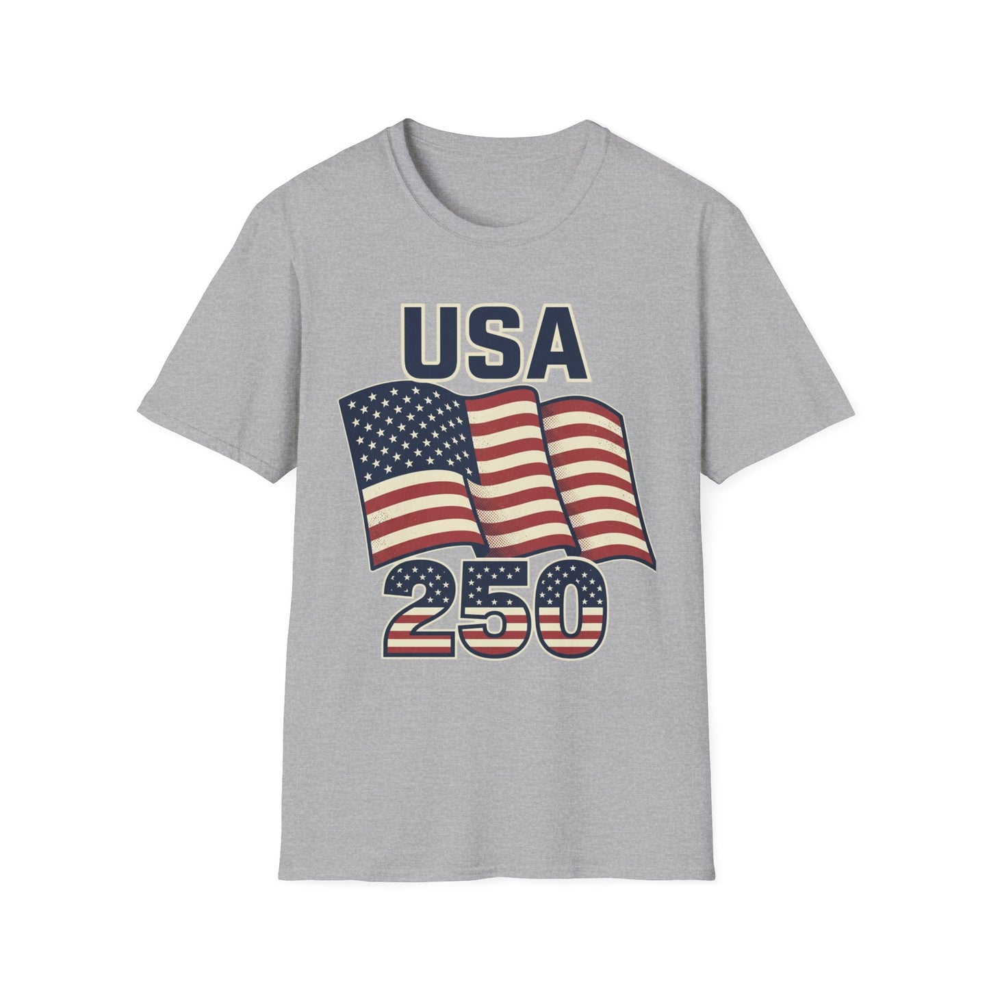USA Flag T-Shirt — Patriotic 'USA 250' Graphic Tee