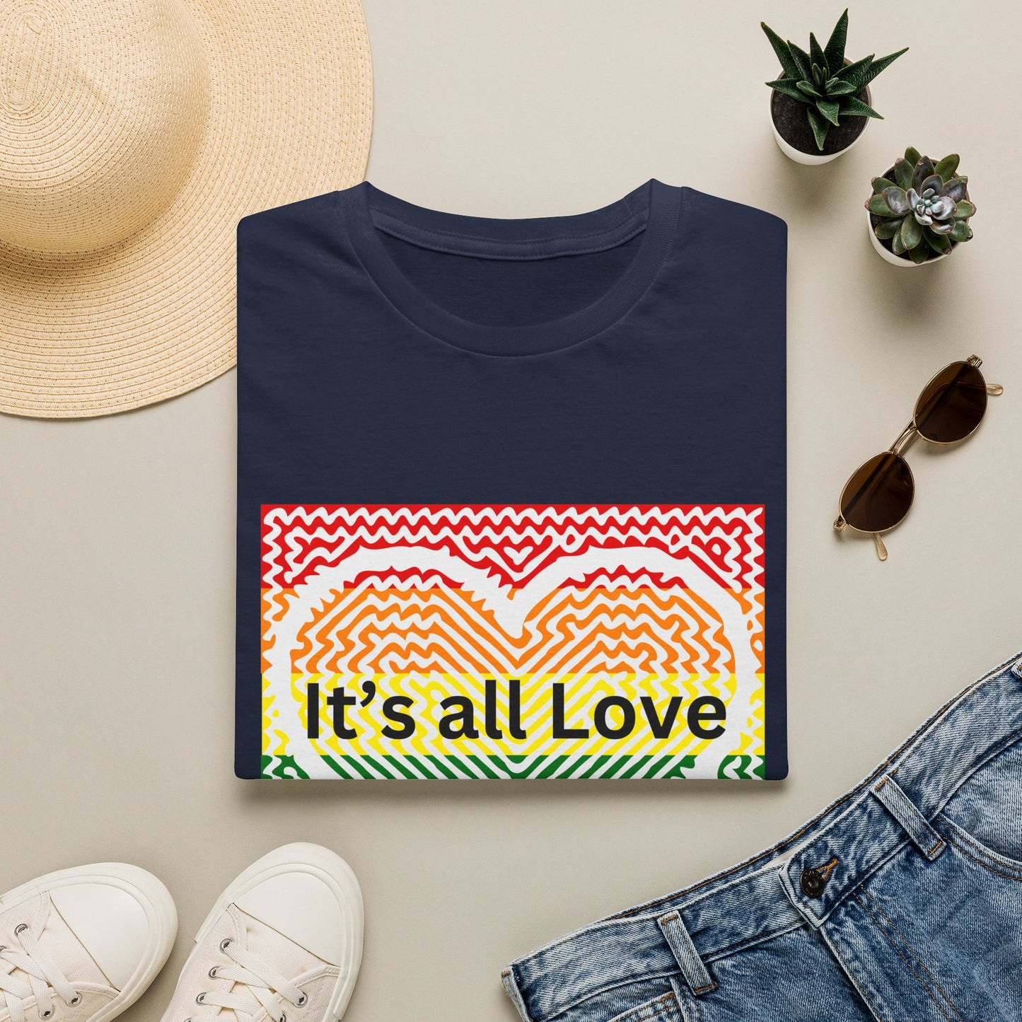 It's All Love Rainbow Heart T-Shirt