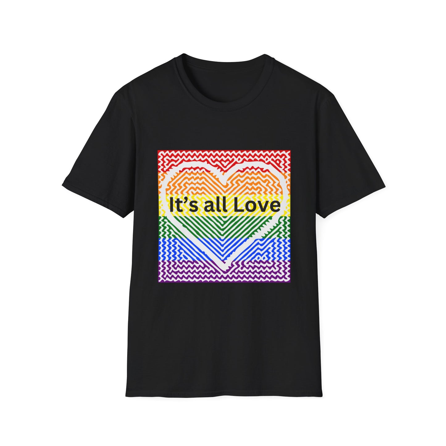 It's All Love Rainbow Heart T-Shirt