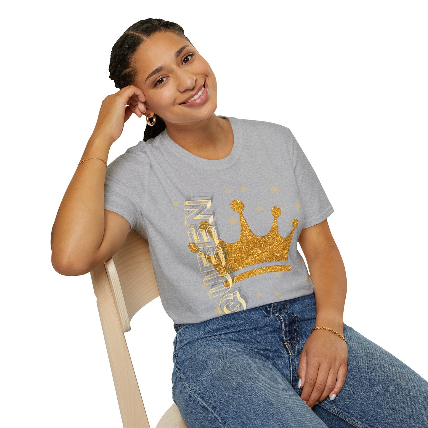 Gold Crown Tee — Glitter Queen Graphic T-Shirt