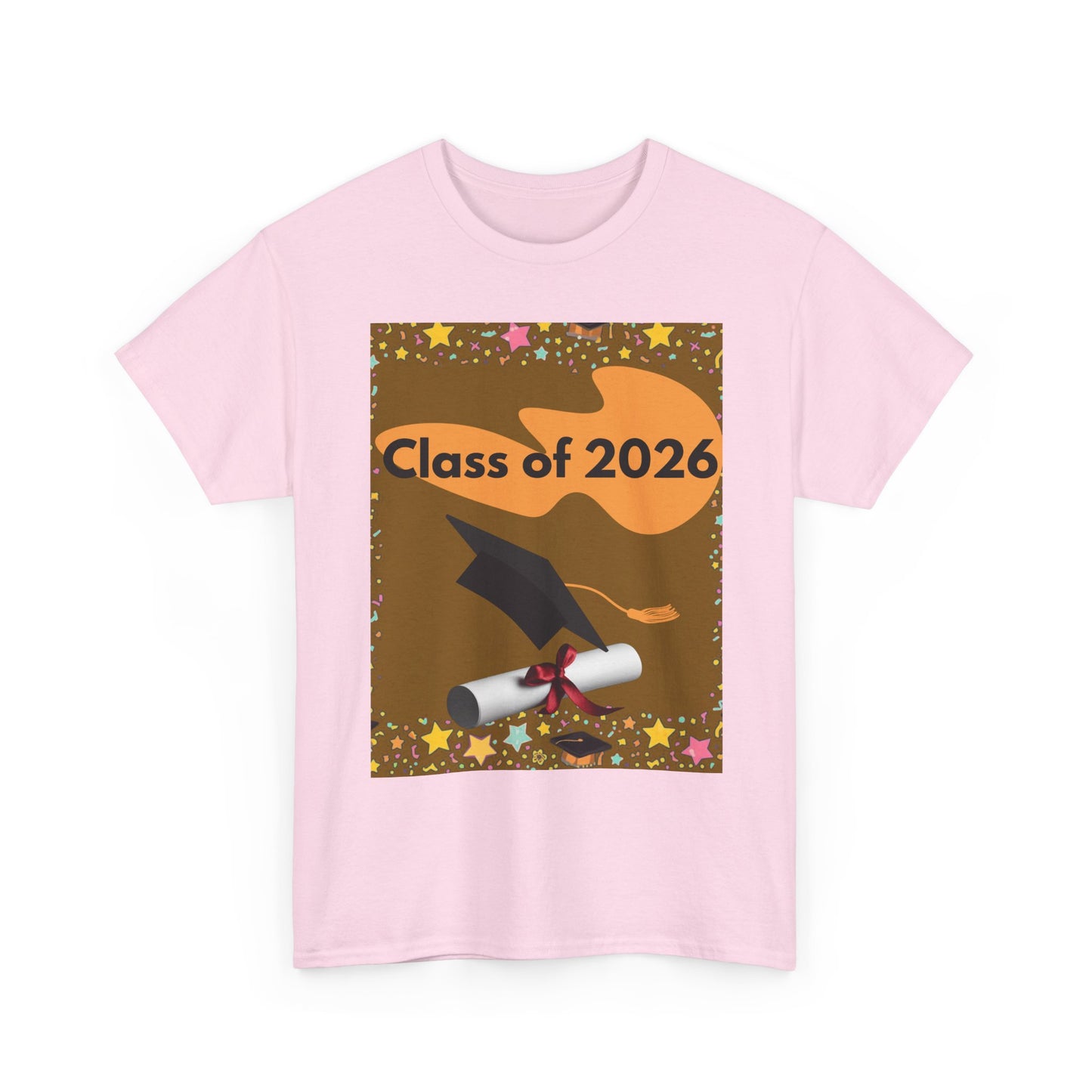 "Class of 2026" Graphic T-Shirt — Scroll, Graduation Cap, Class of 2026