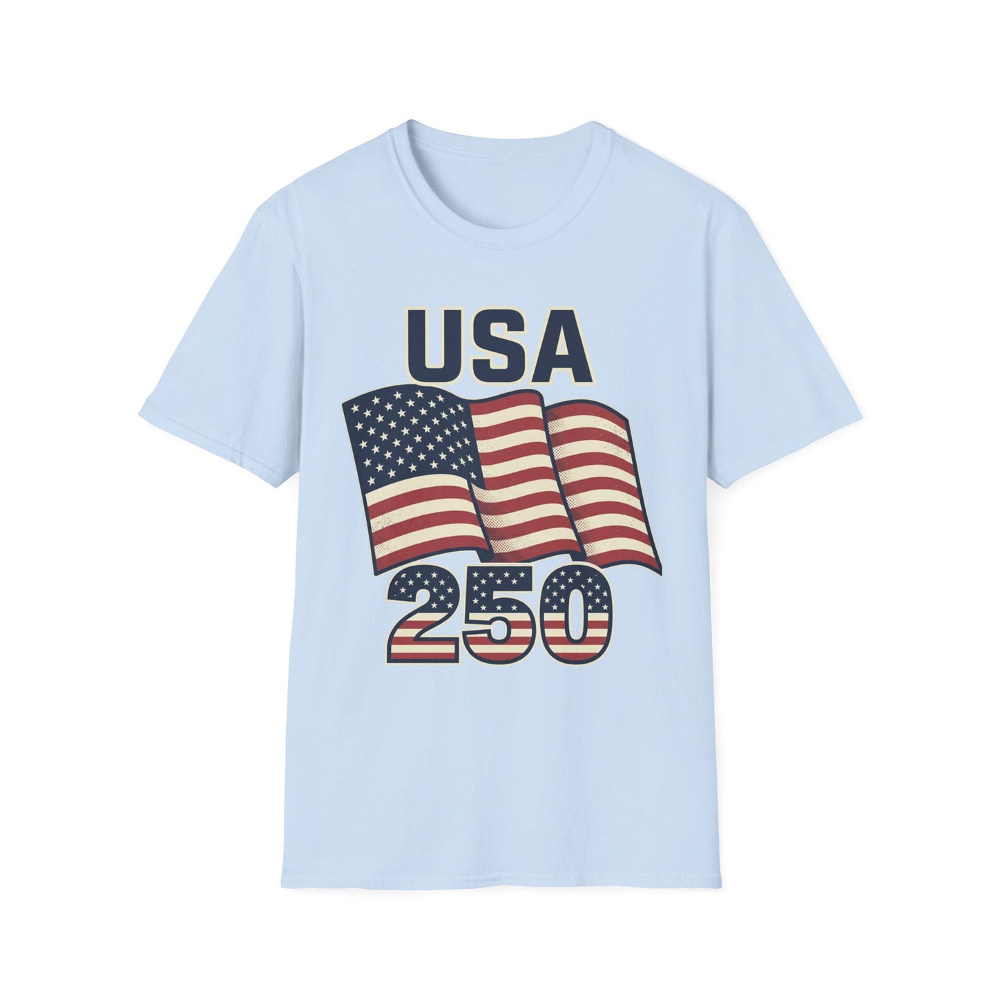 USA Flag T-Shirt — Patriotic 'USA 250' Graphic Tee