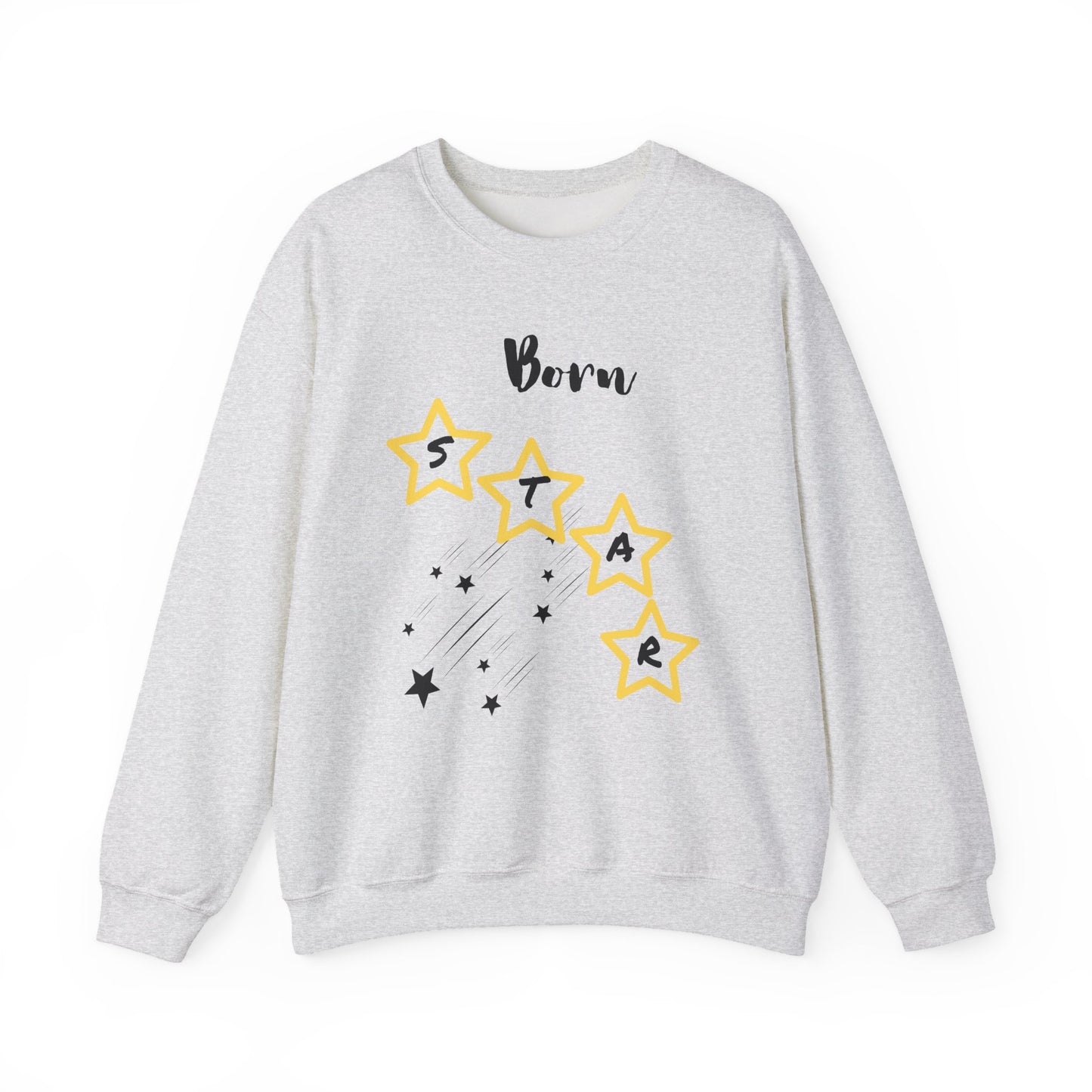 "Born Star' Unisex Heavy Blend™ Crewneck Sweatshirt - Cozy Inspiration for Every Occasion