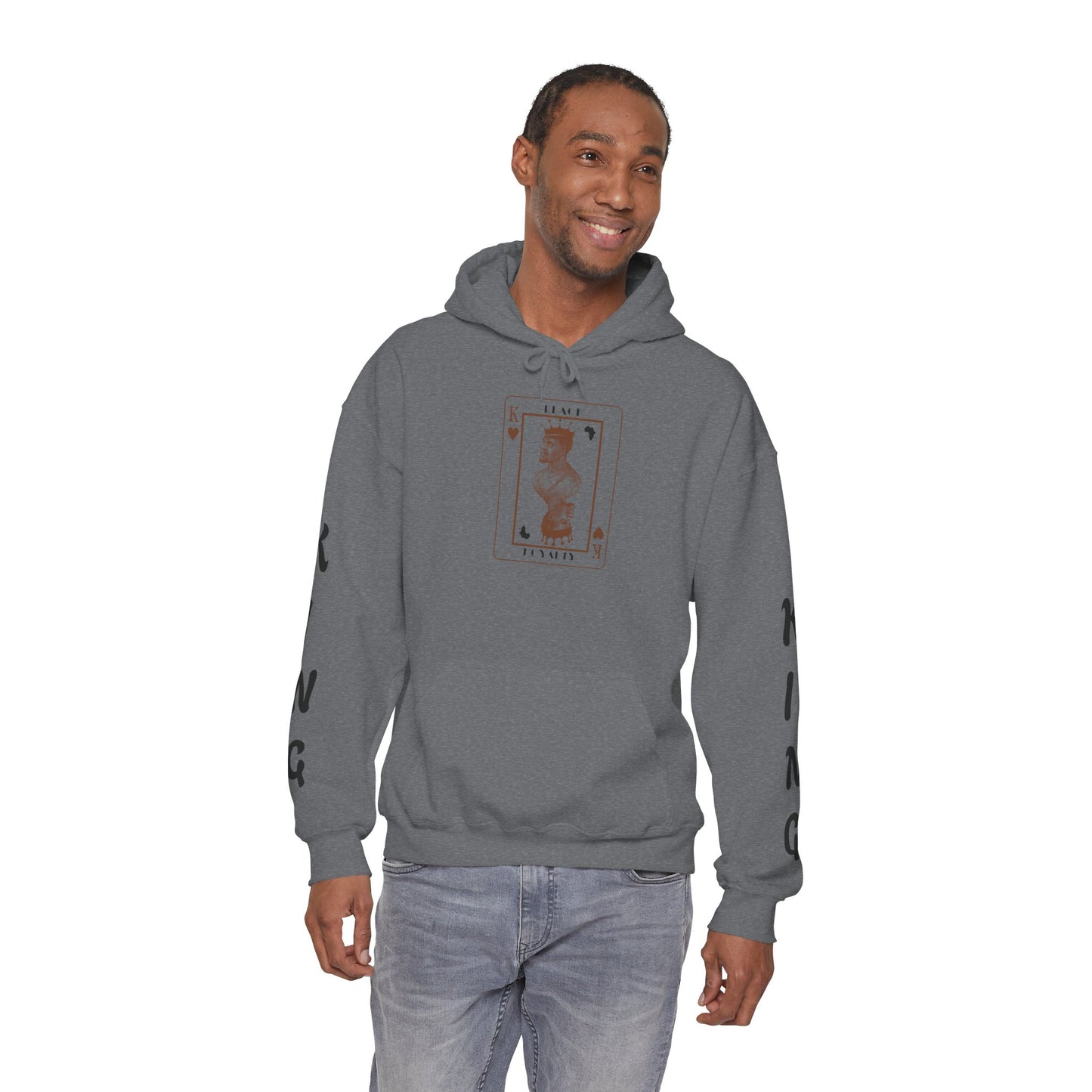 King of Hearts Hoodie — Classical Sculpture Playing Card Sweatshirt