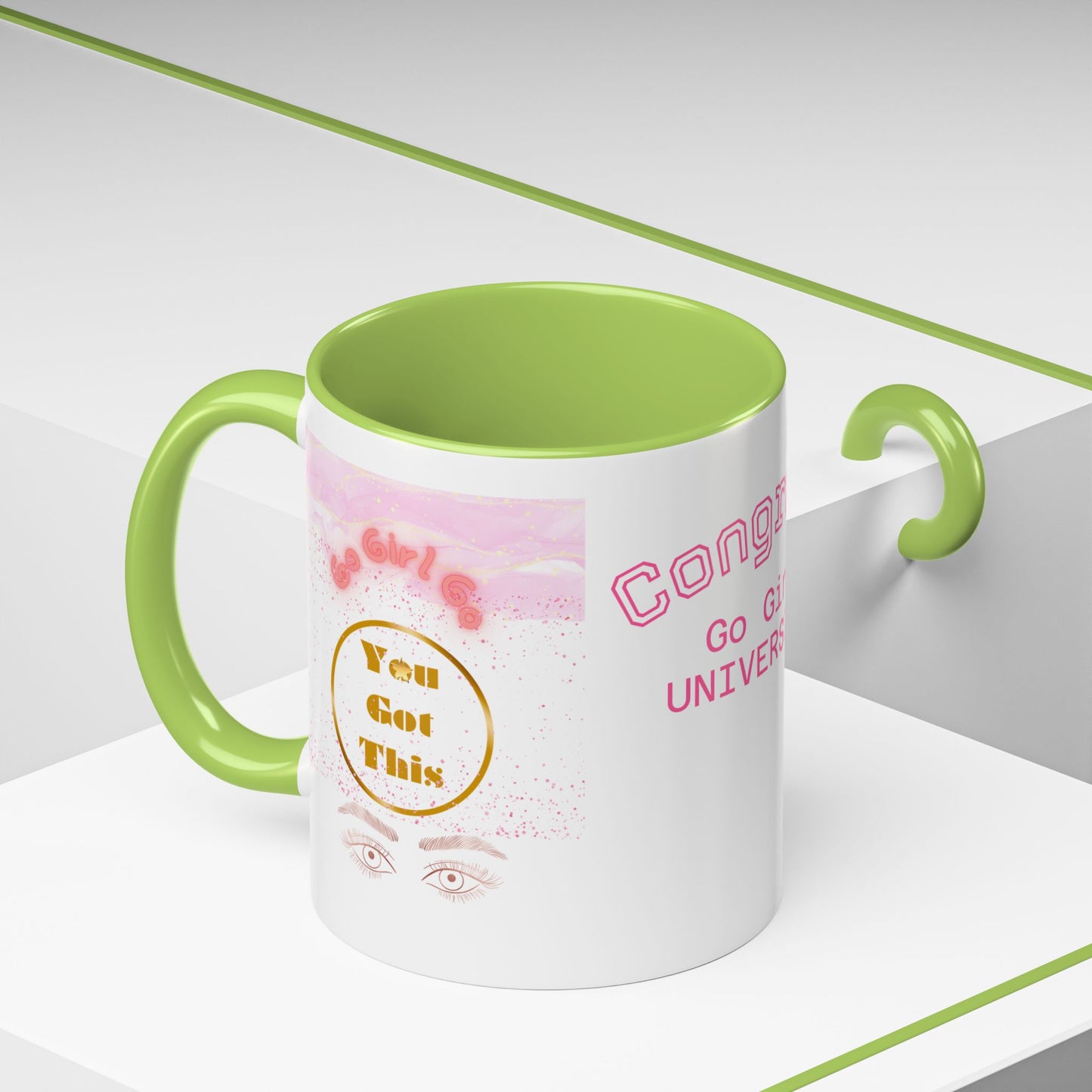 Congrats Go Girl University Accent Coffee Mug — 'You Got This' Women's Celebration Gift