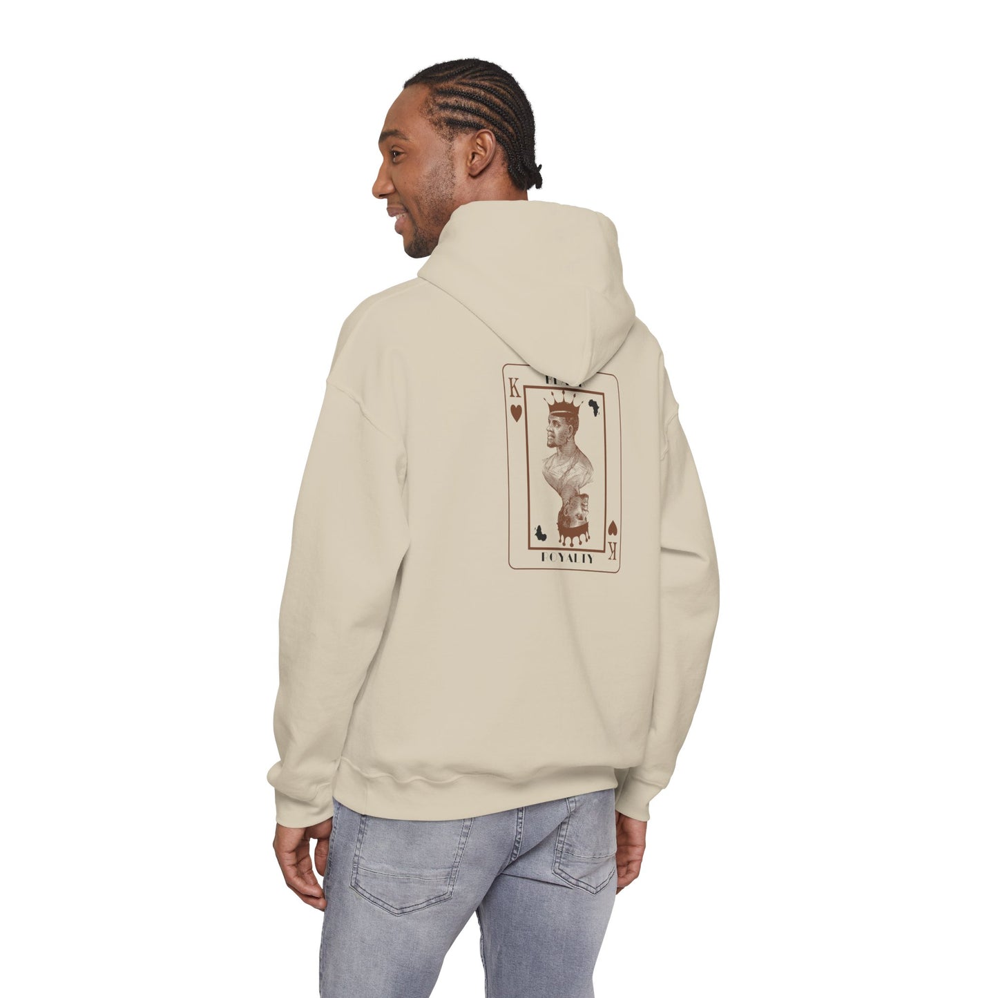 King of Hearts Hoodie — Classical Sculpture Playing Card Sweatshirt