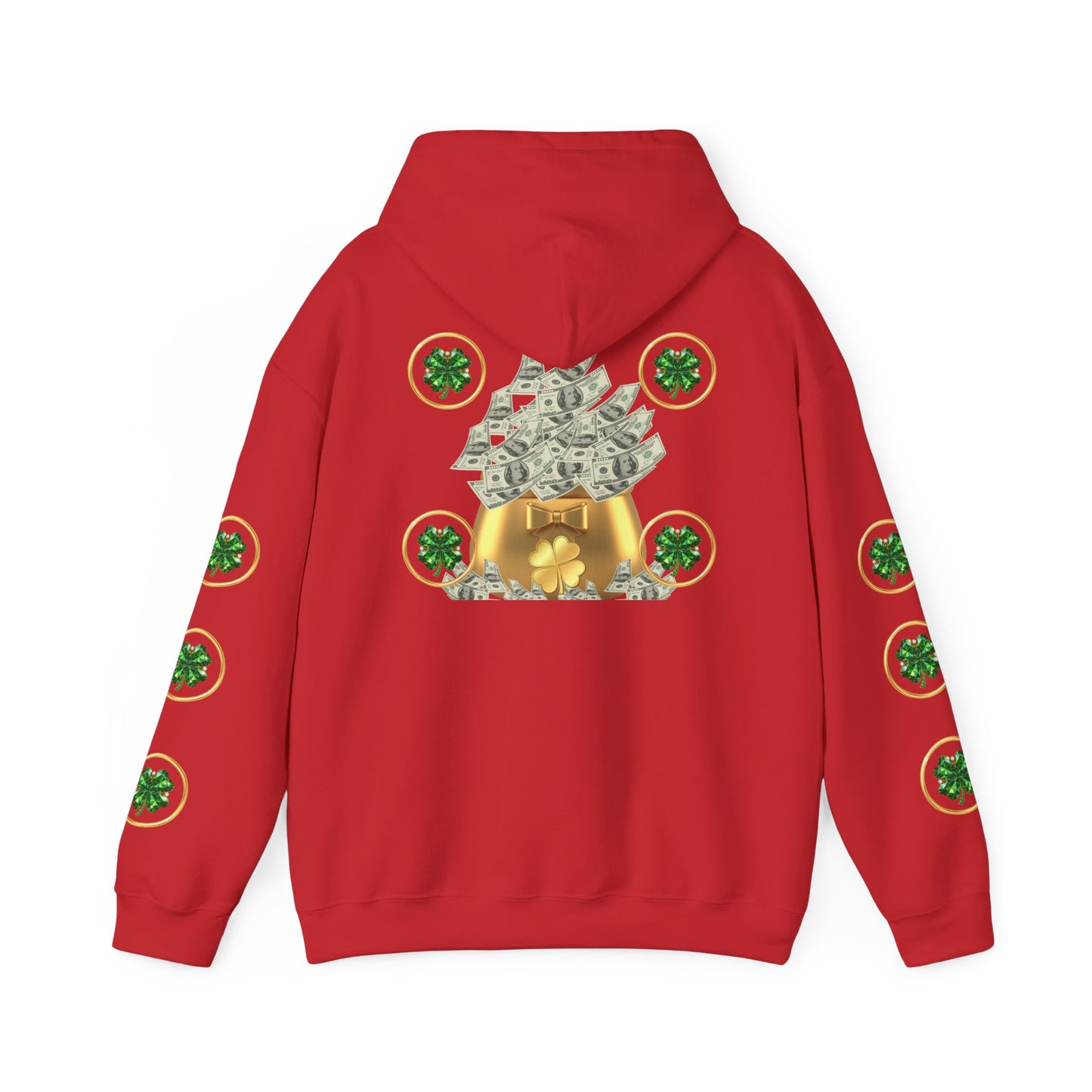 St. Patrick’s Day Lucky Pot Hoodie — Gold Pot of Money Shamrock Sweatshirt
