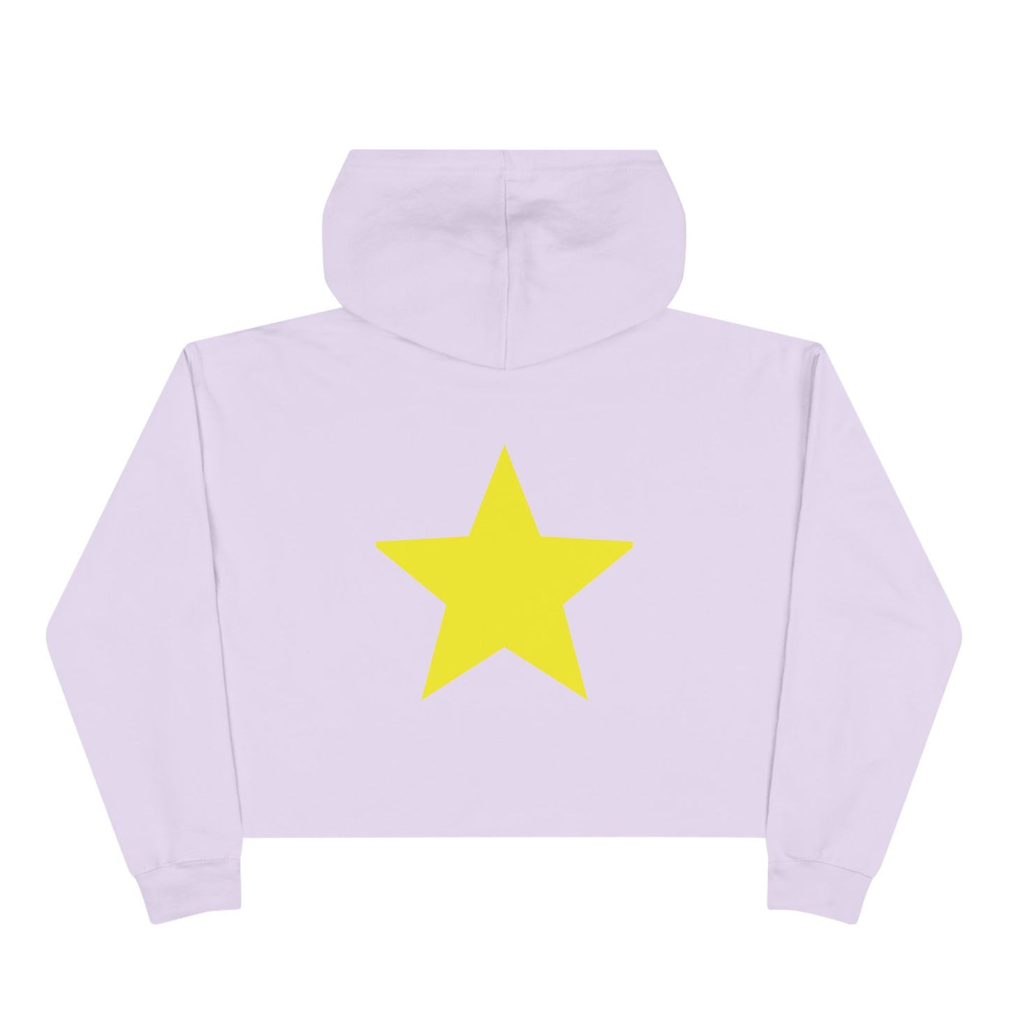 Gold-"Born Star":  Cropped Hoodie — Cute Minimalist Star Graphic Crop Sweatshirt