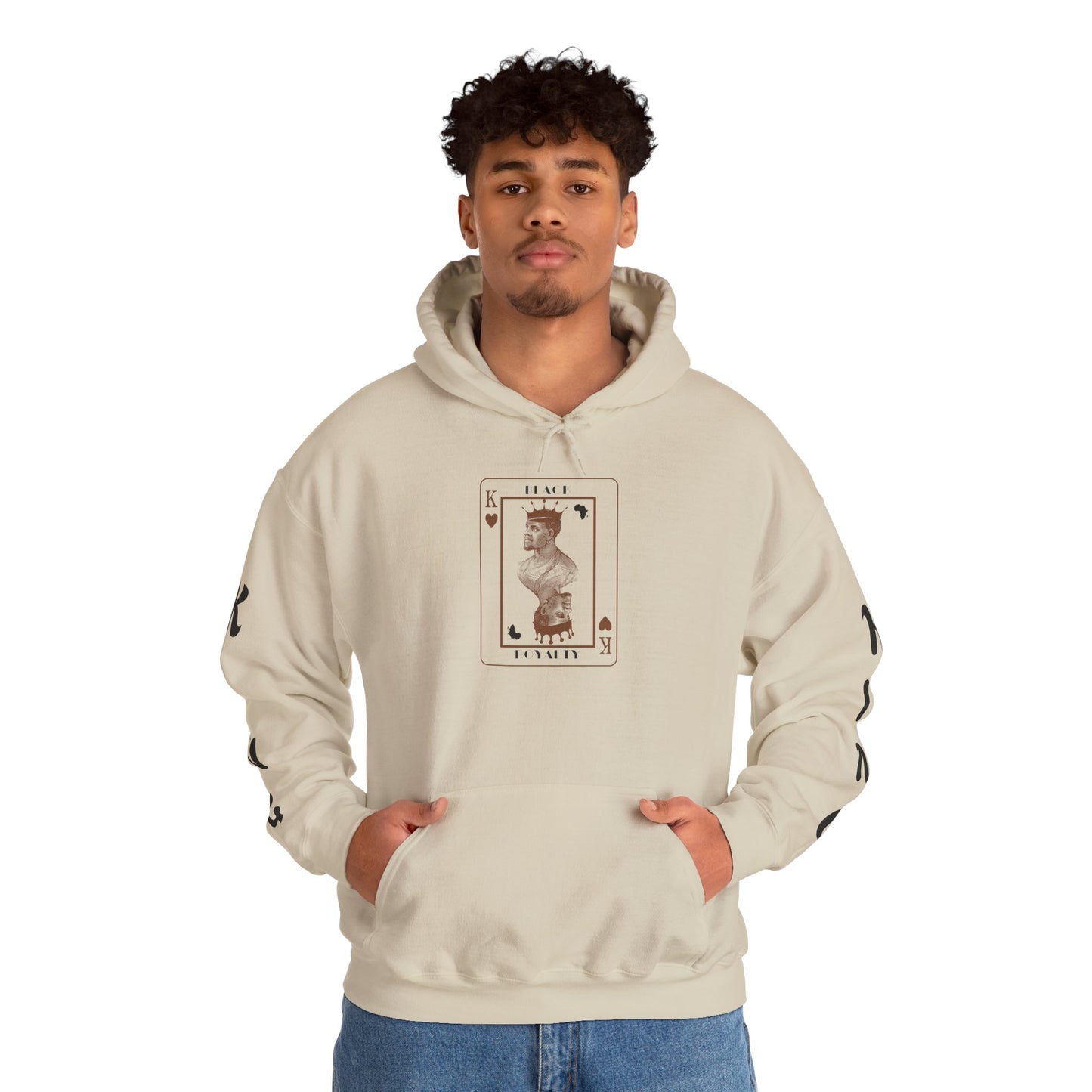 King of Hearts Hoodie — Classical Sculpture Playing Card Sweatshirt