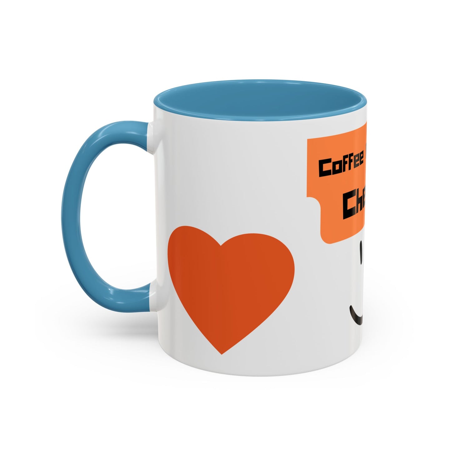 Coffee Keeps Me Cheerful Accent Mug — Smiley Heart 11/15oz