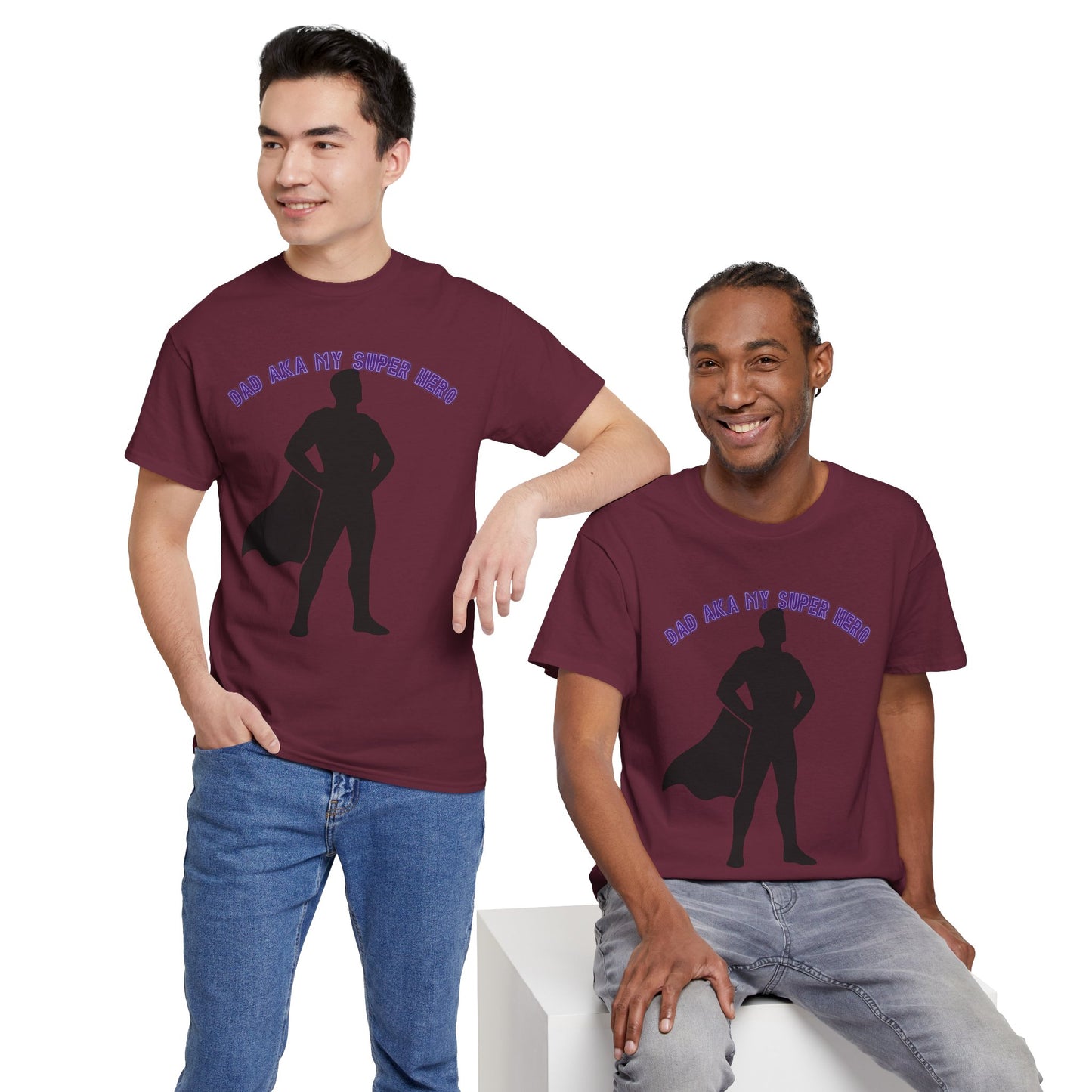 Superhero Dad T‑Shirt – “Dad Aka My Super Hero” Graphic Tee