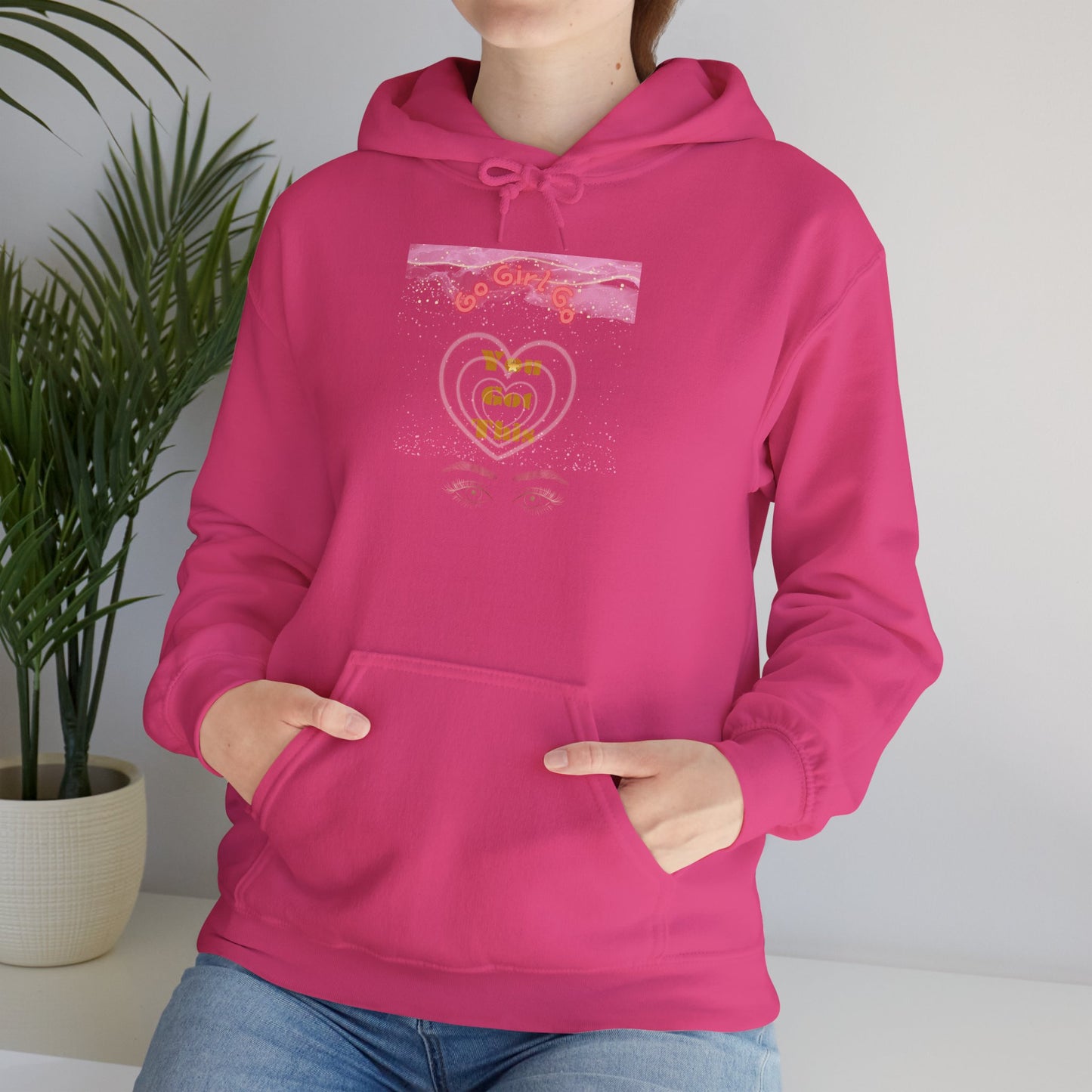 Go Girl University Hoodie — 'You Got This' Motivational Pink Graphic Hoodie