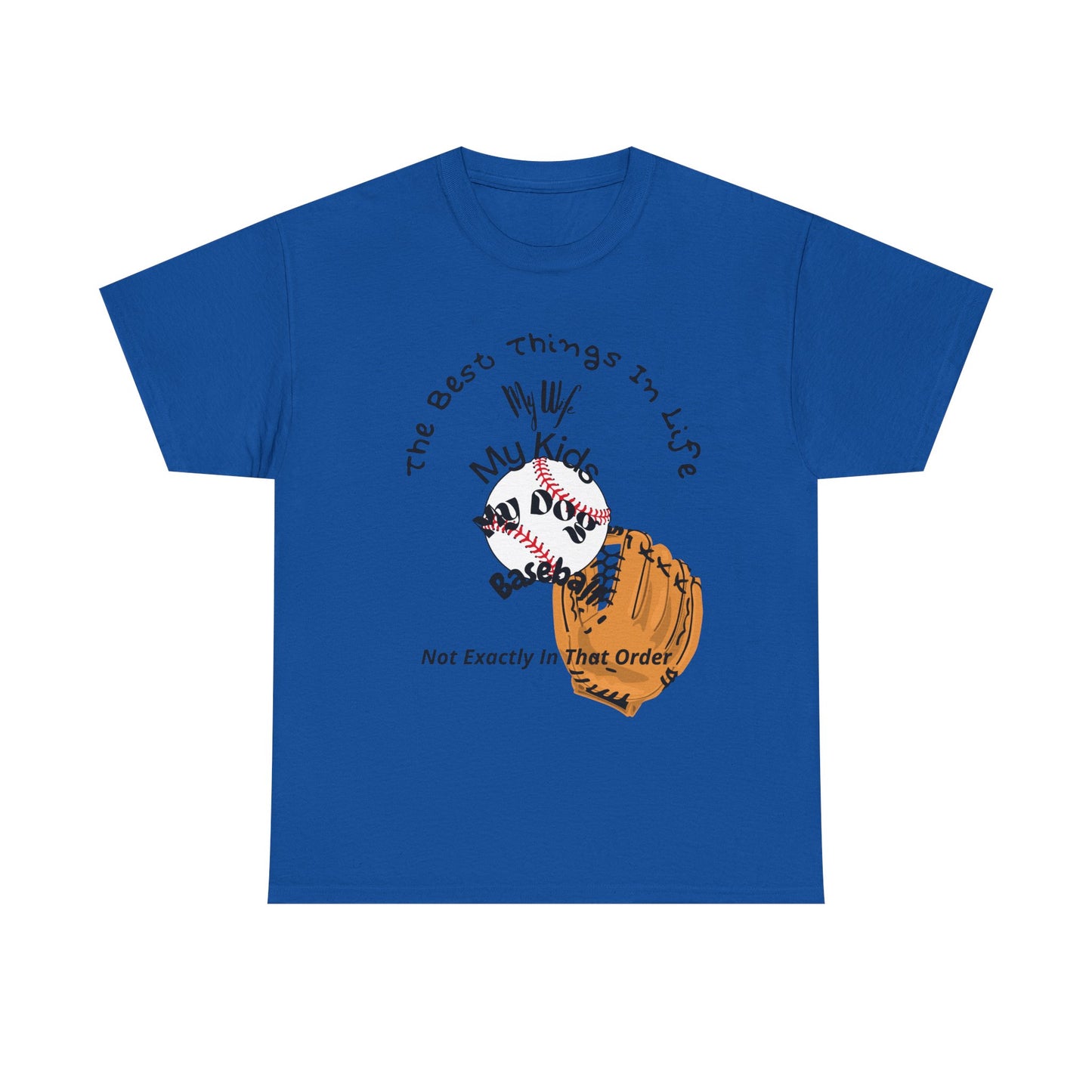 Baseball Fan Tee — "The Best Things In Life" Glove & Ball Design