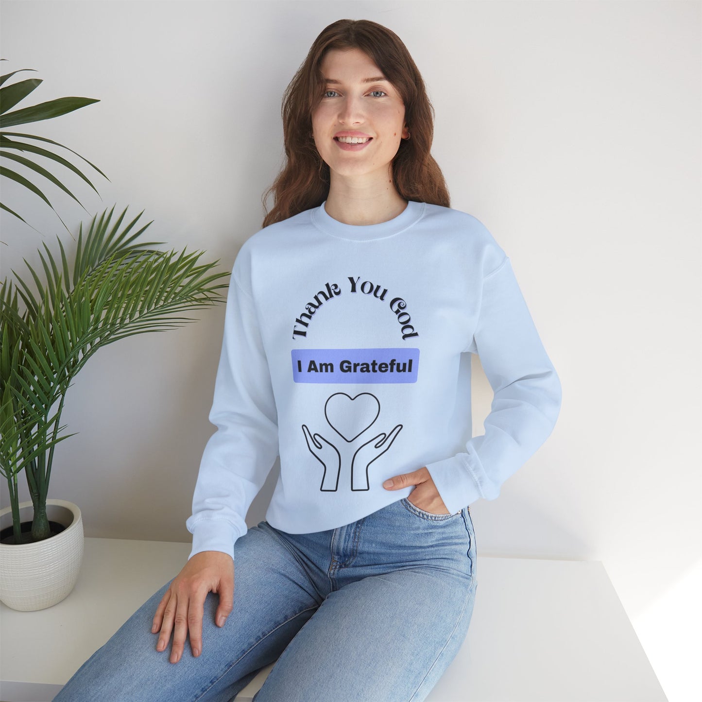 "I Am Grateful" - Crewneck Sweatshirt - Unisex Heavy Blend™