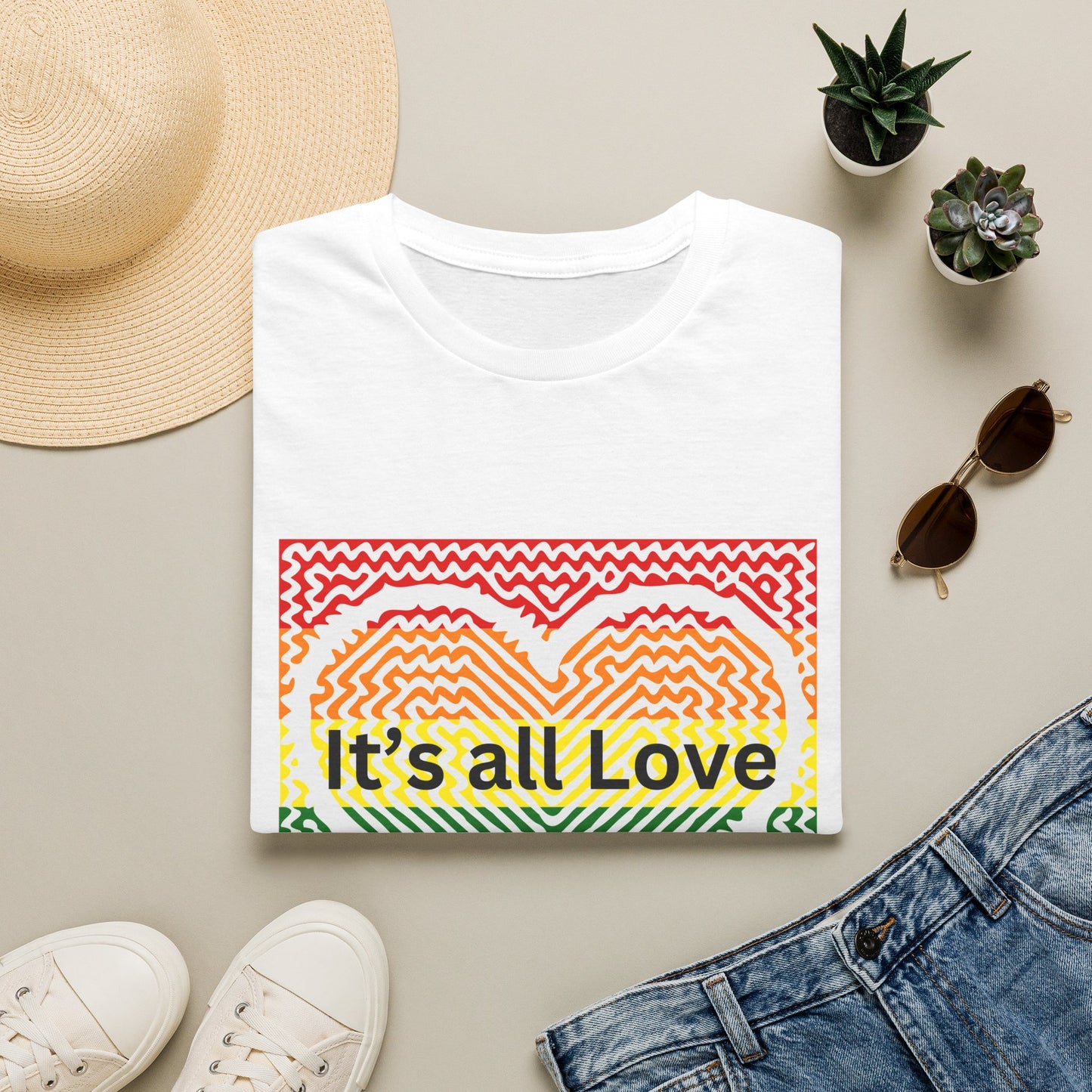 It's All Love Rainbow Heart T-Shirt