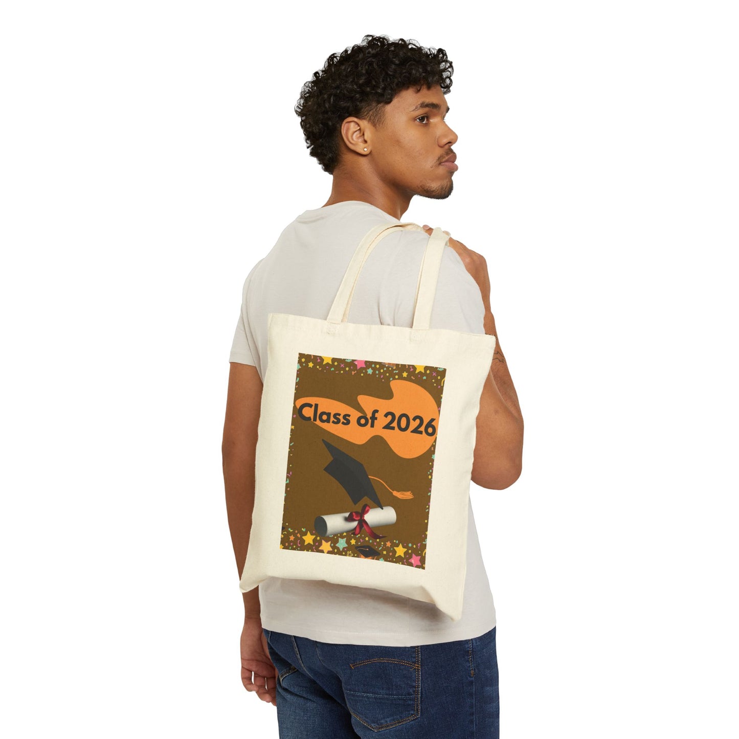 Class of 2026 Graduation Tote Bag — Canvas Cap & Diploma Design