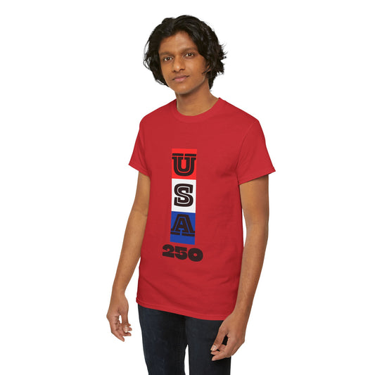 Patriotic USA Unisex Heavy Cotton Tee | USA 250