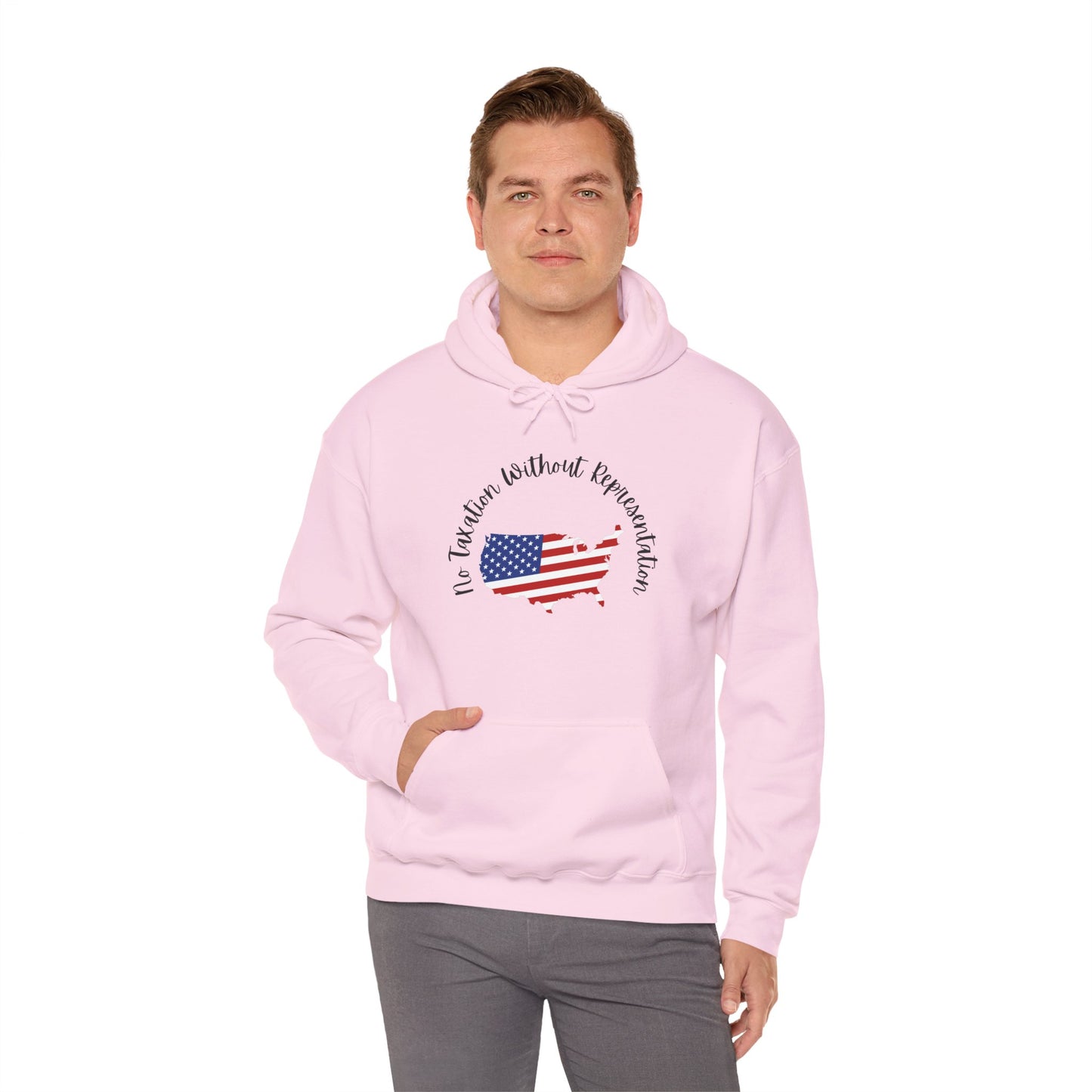Patriotic Continent Hoodie – "No Taxation Without Representation"  USA Sweatshirt