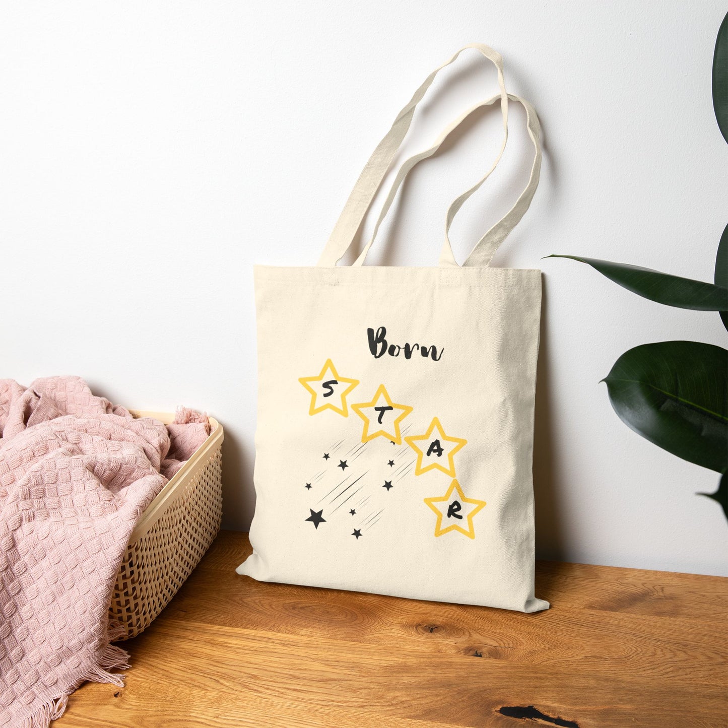 Born Star: Cotton Canvas Tote Bag