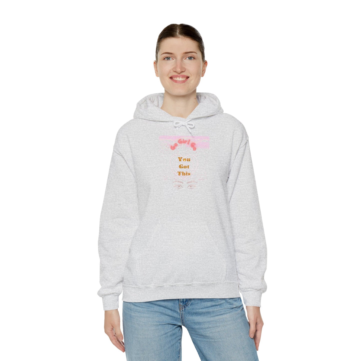 Go Girl University Hoodie — 'You Got This' Motivational Pink Graphic Hoodie