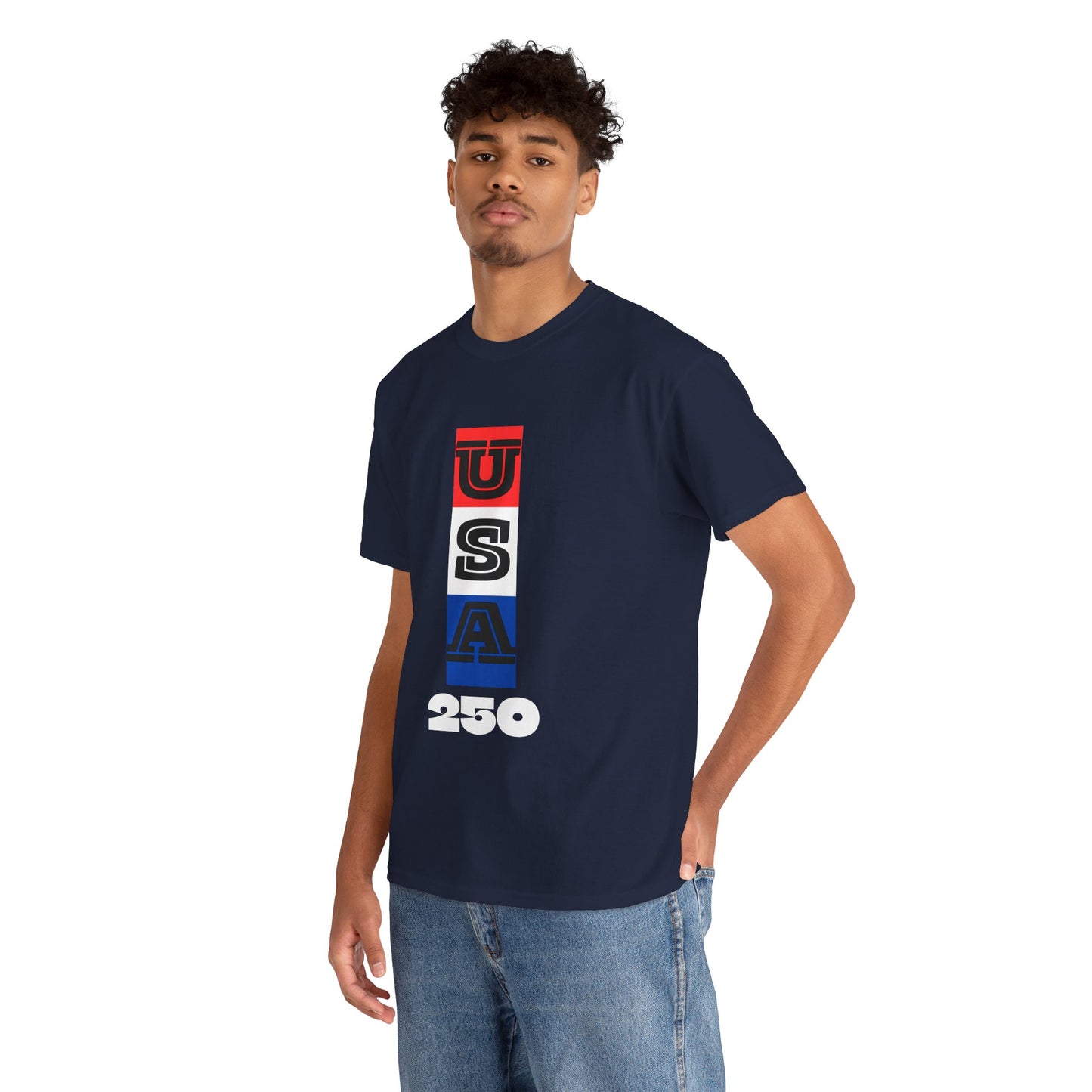 Patriotic USA Unisex Heavy Cotton Tee | USA 250