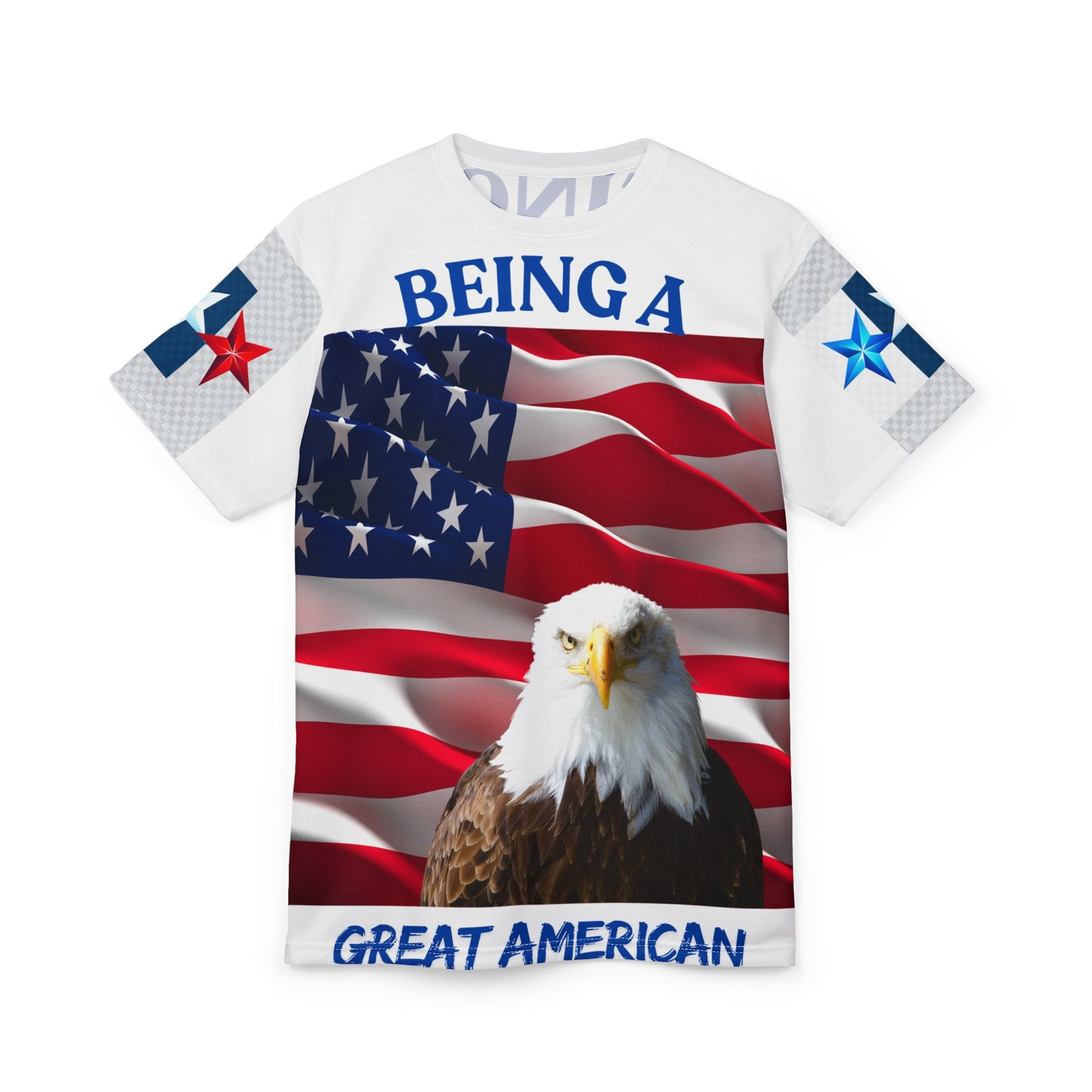 Patriotic Eagle Tee, American Pride T-Shirt, Independence Day Shirt, Great American Tee, Unisex Flag Tee,