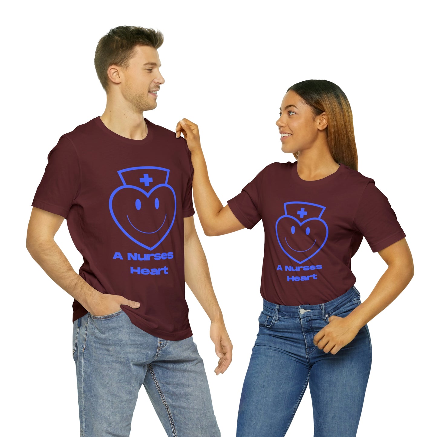 "A Nurses Heart" - Unisex Jersey Short Sleeve Tee