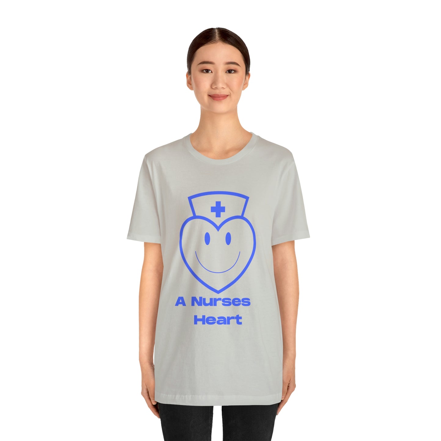 "A Nurses Heart" - Unisex Jersey Short Sleeve Tee