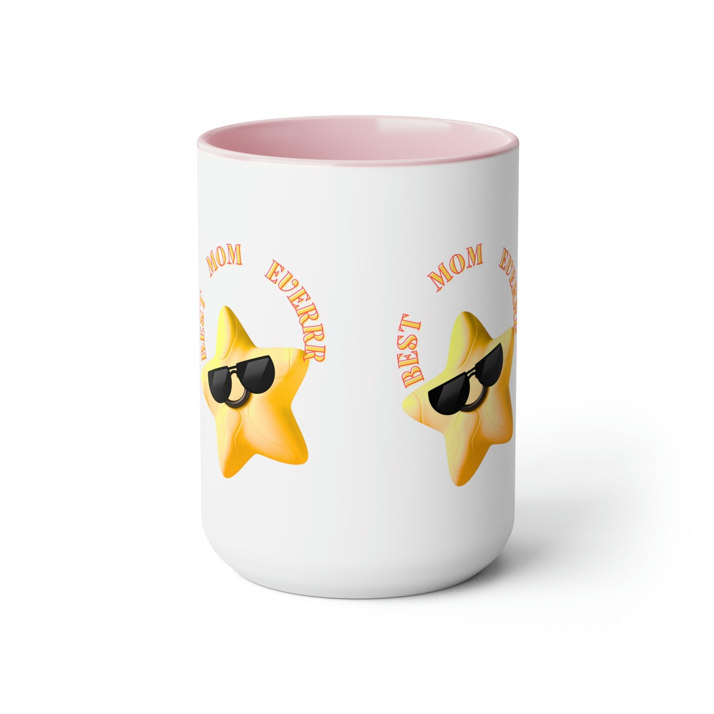 "BEST MOM EVERRR" Two-Tone Coffee Mugs, 15oz